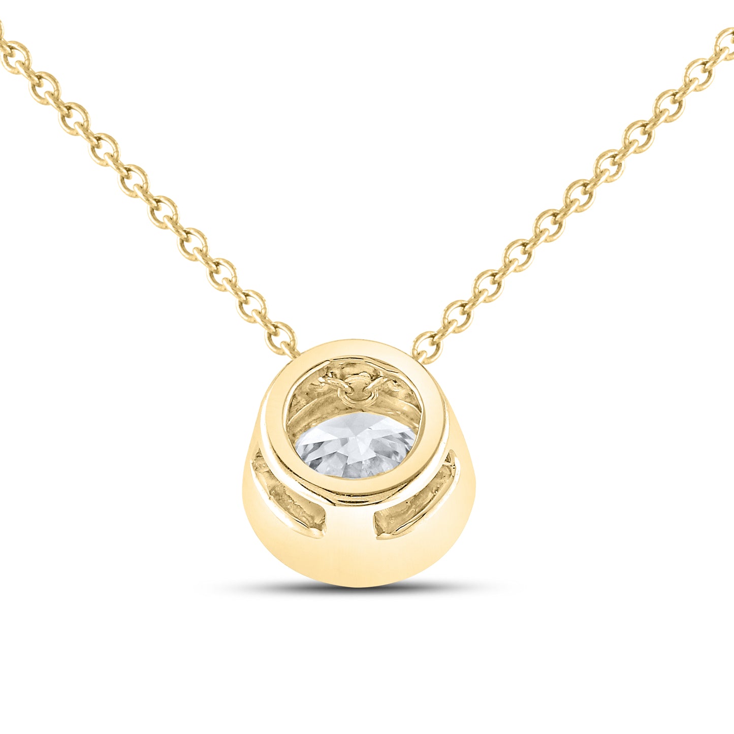 14kt Yellow Gold 0.50 CTW Lab Diamond Solitaire Pendant