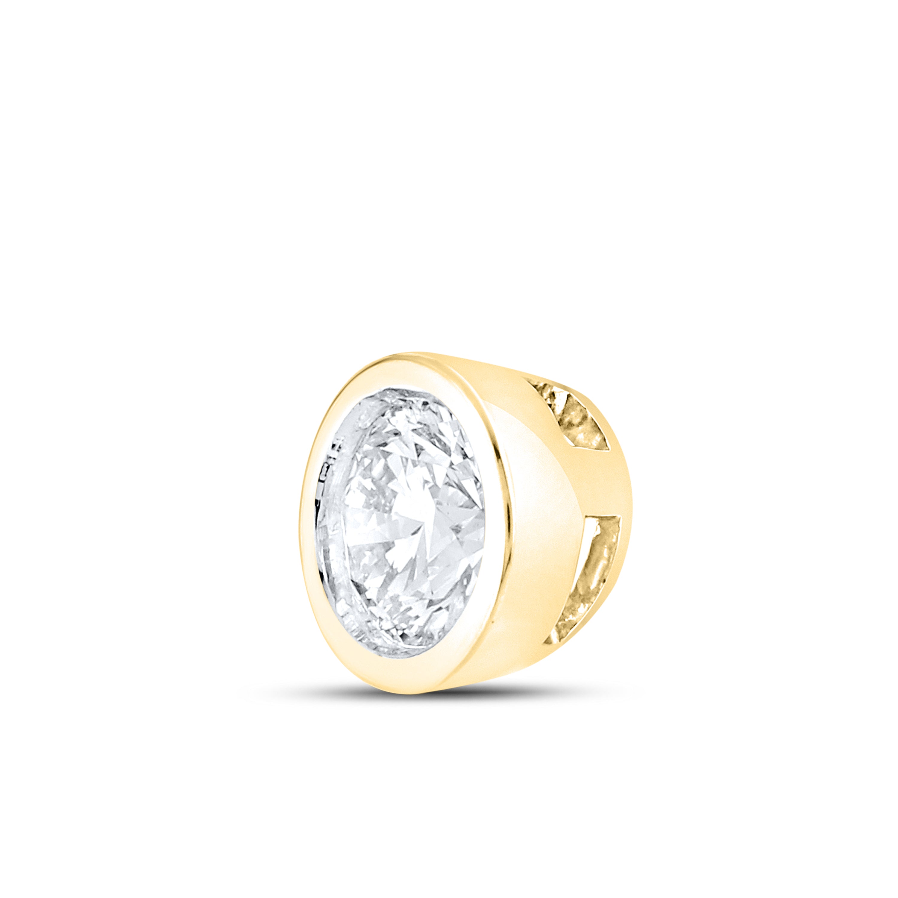 14kt Yellow Gold 0.50 CTW Lab Diamond Solitaire Pendant