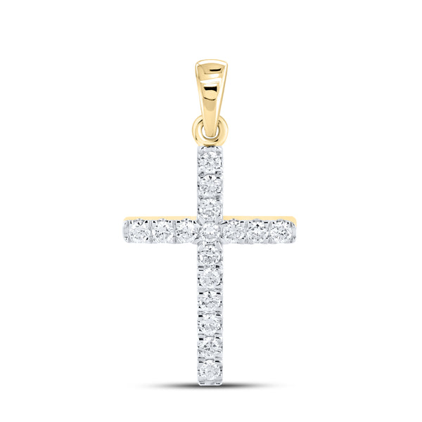 0.50 ctw lab diamond cross necklace
