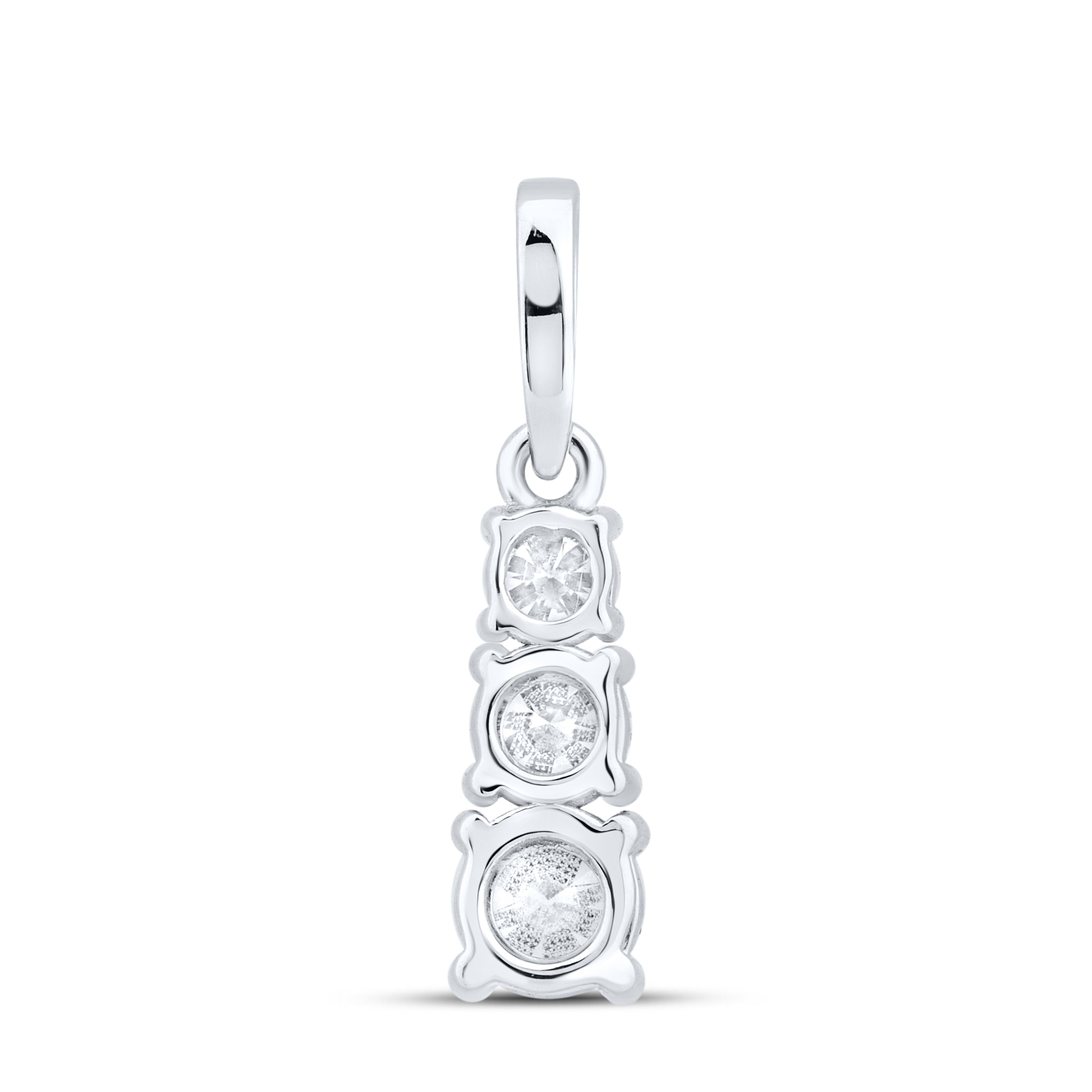 14kt White Gold 0.51 CTW Lab Diamond Pendant