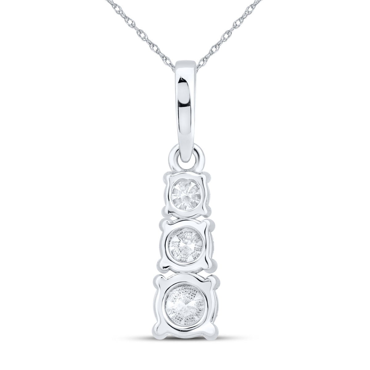 14kt White Gold 0.51 CTW Lab Diamond Pendant