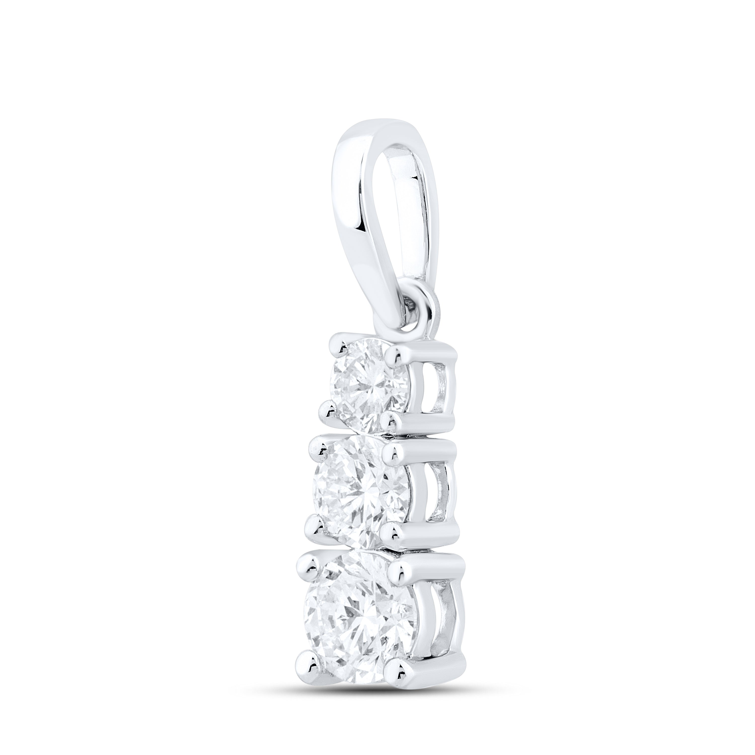 14kt White Gold 0.51 CTW Lab Diamond Pendant