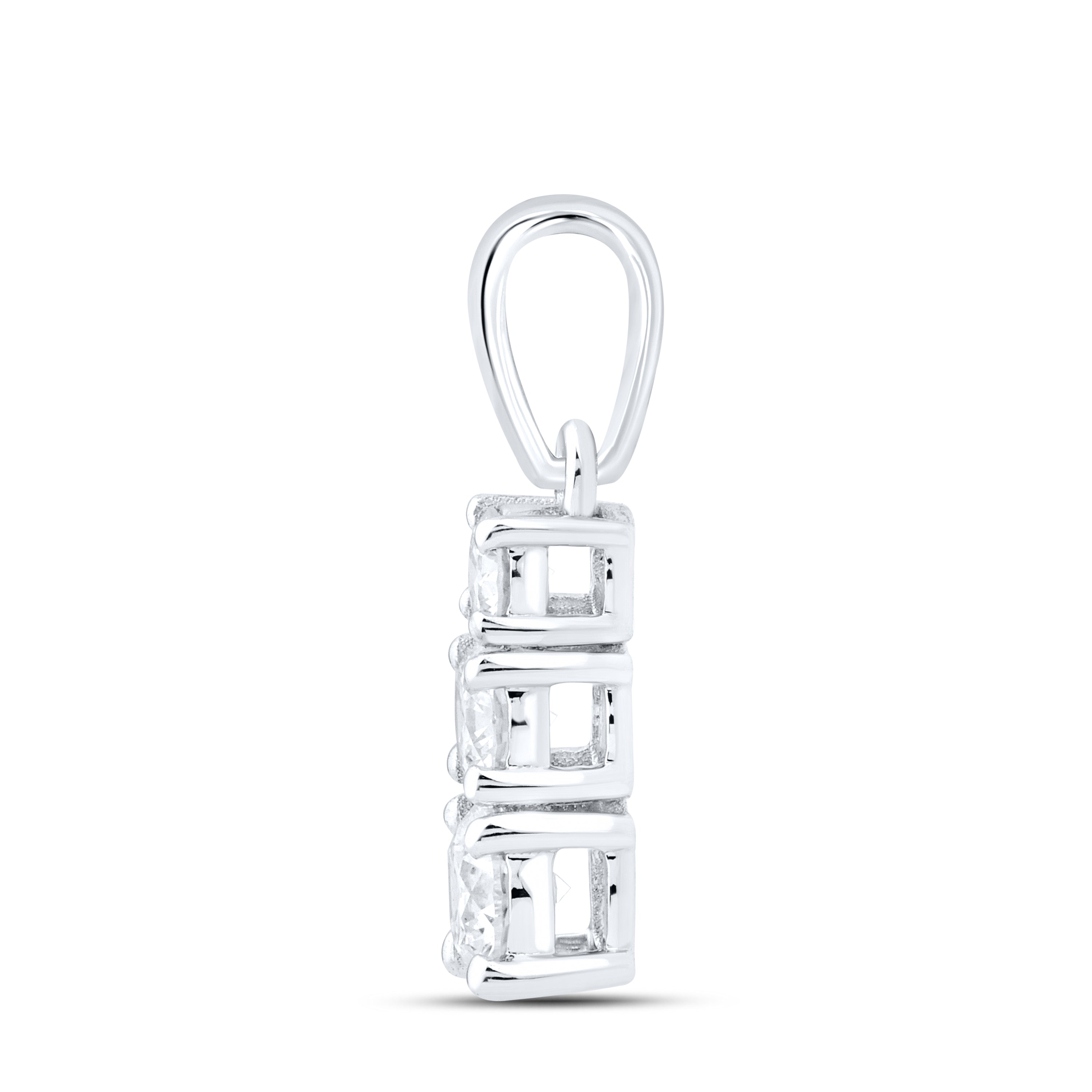 14kt White Gold 0.51 CTW Lab Diamond Pendant