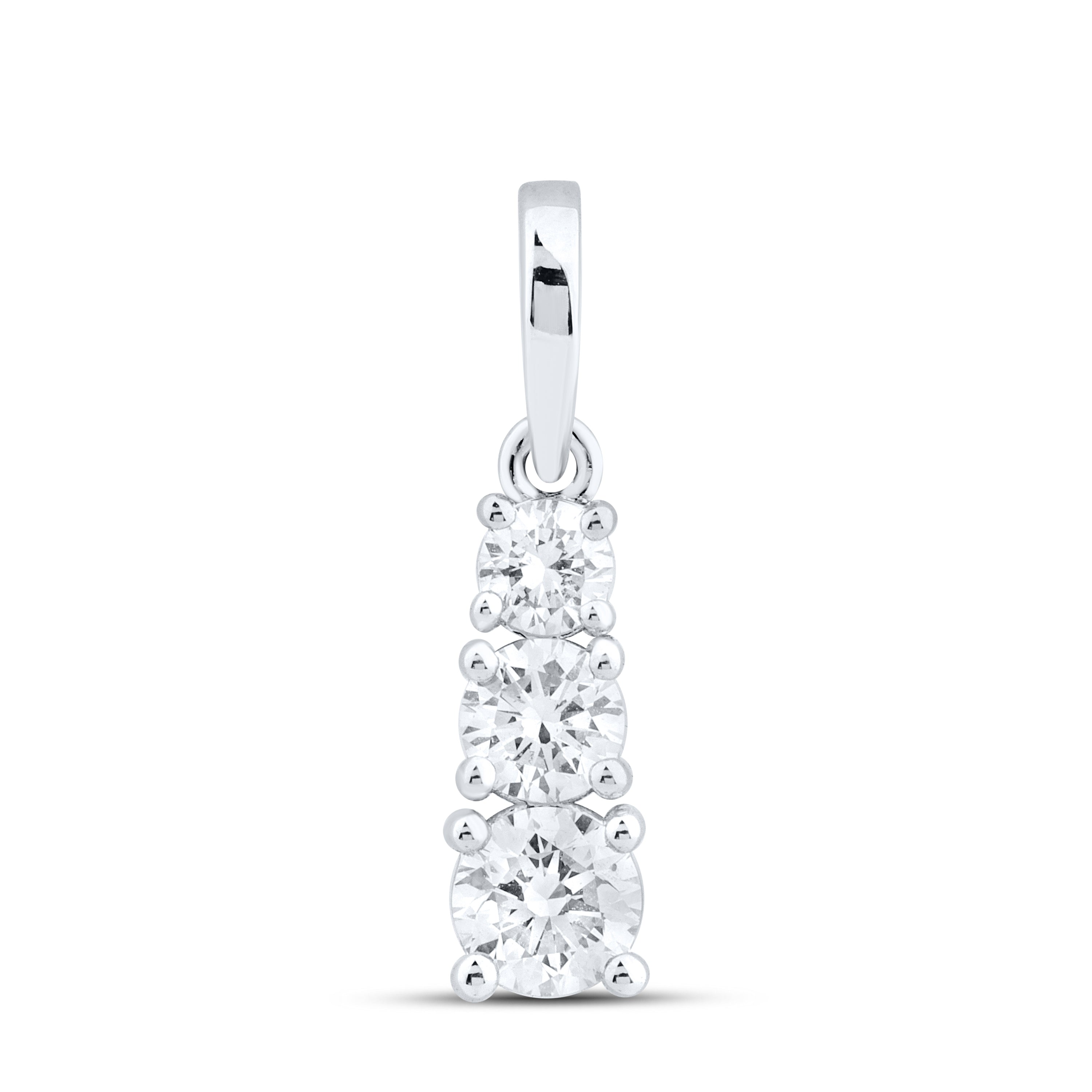 14kt White Gold 0.51 CTW Lab Diamond Pendant