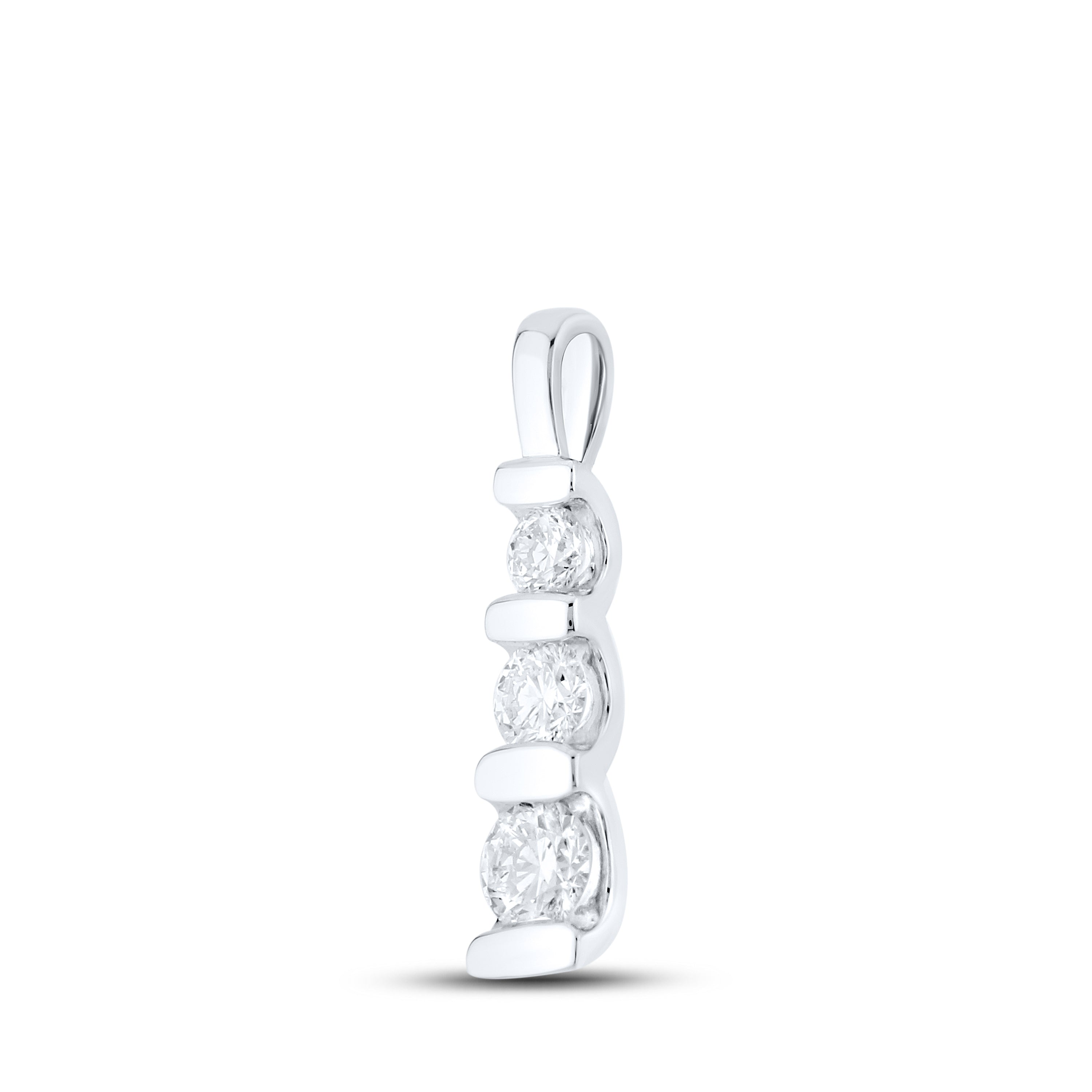 14kt White Gold 0.50 CTW Lab Diamond Pendant