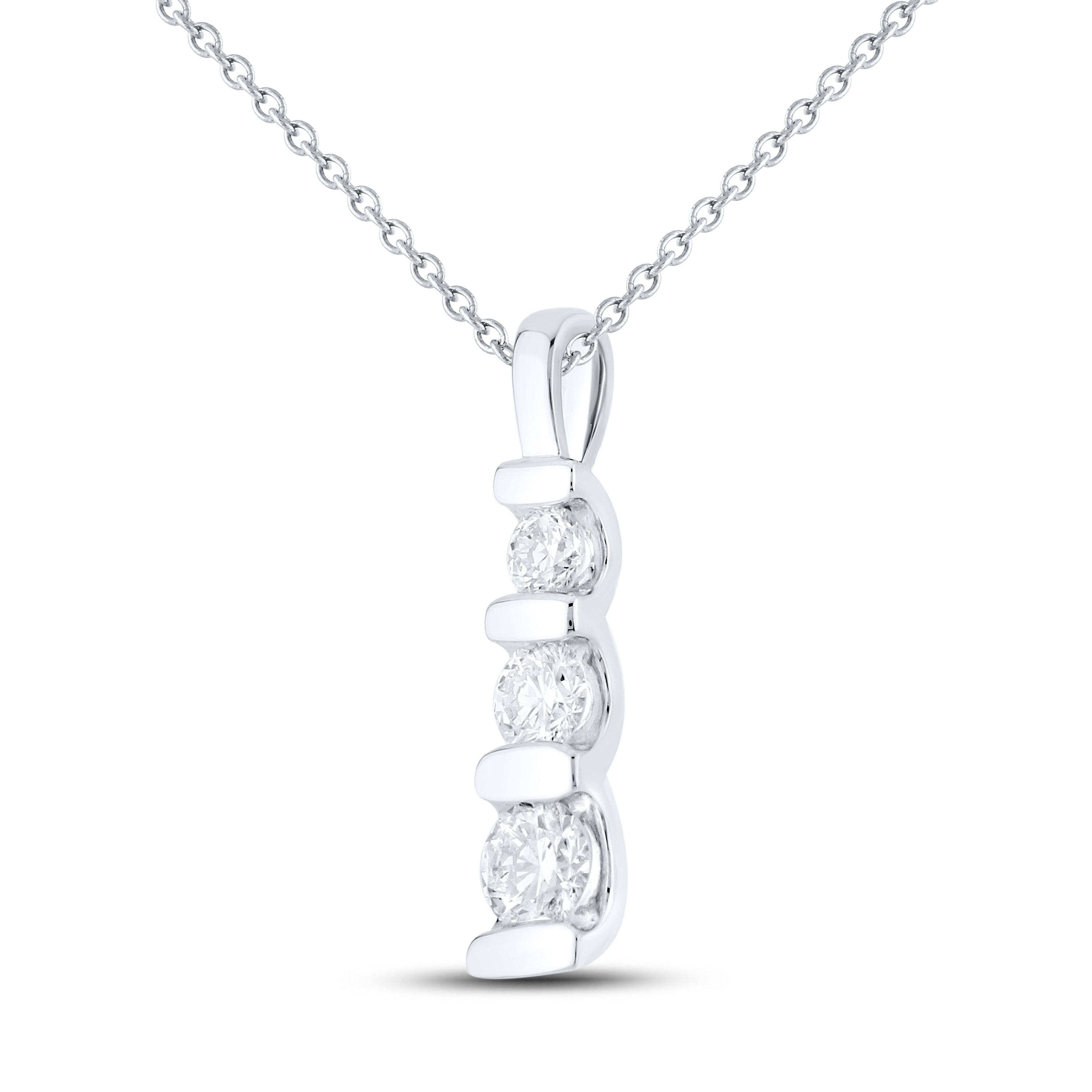 14kt White Gold 0.50 CTW Lab Diamond Pendant