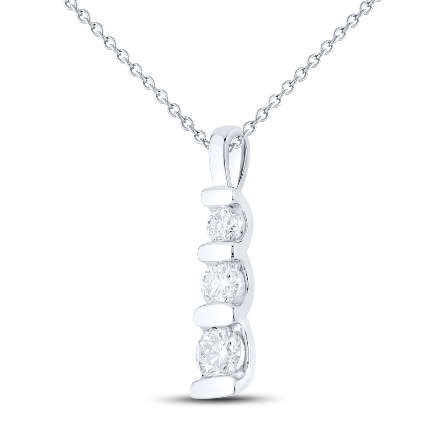 14kt White Gold 0.50 CTW Lab Diamond Pendant