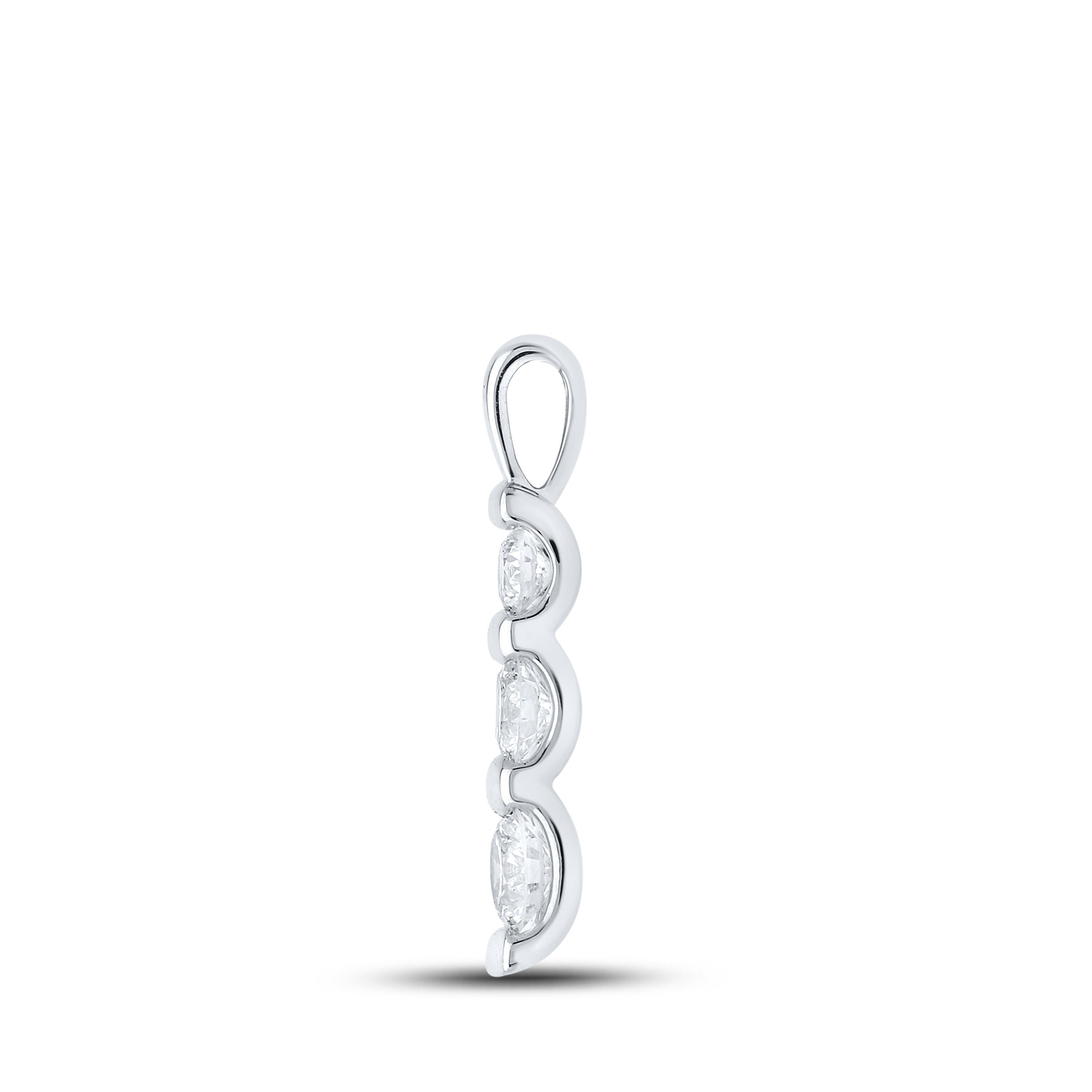 14kt White Gold 0.50 CTW Lab Diamond Pendant