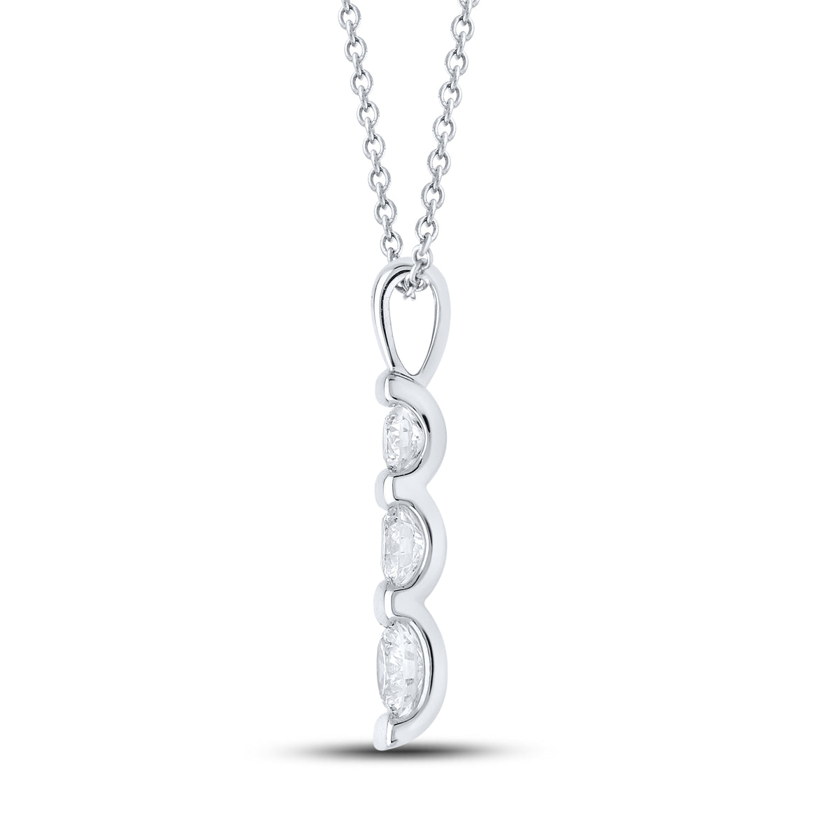 14kt White Gold 0.50 CTW Lab Diamond Pendant