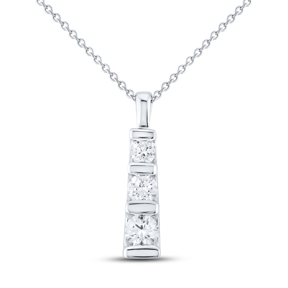 14kt White Gold 0.50 CTW Lab Diamond Pendant