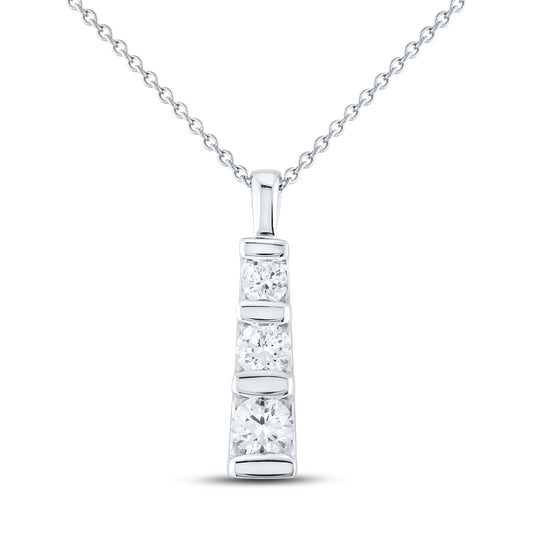 14kt White Gold 0.50 CTW Lab Diamond Pendant