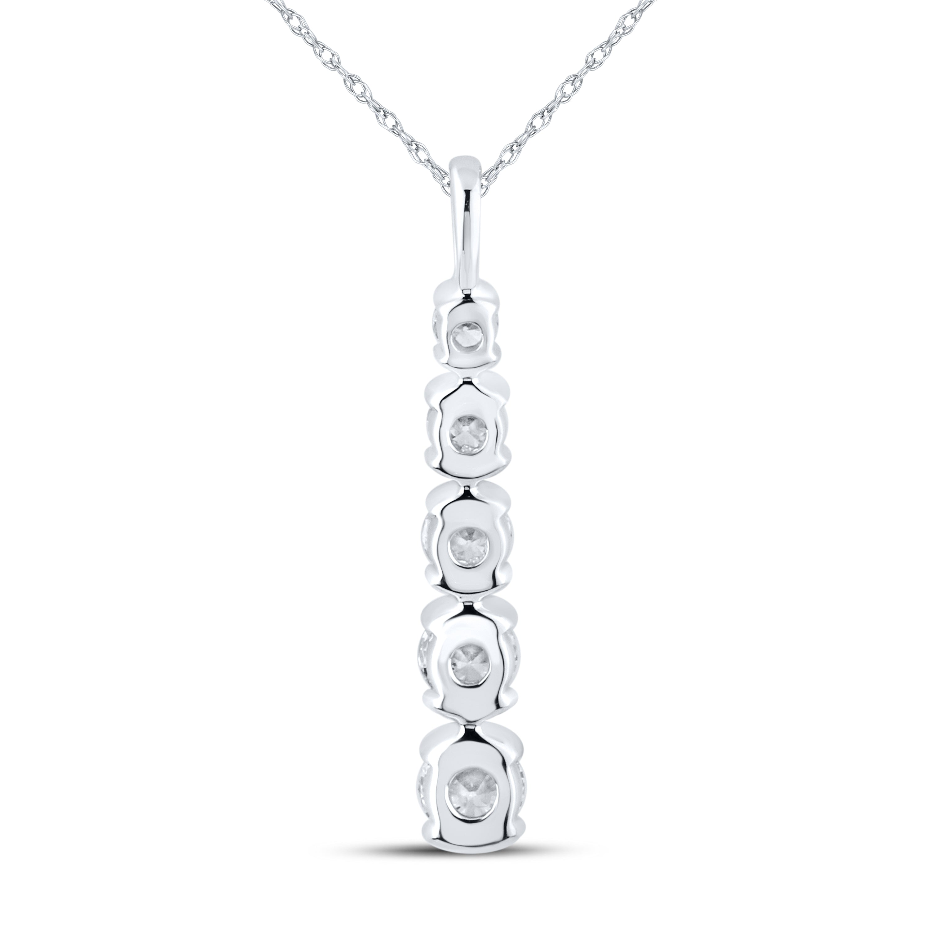 14kt White Gold 0.54 CTW Diamond Pendant