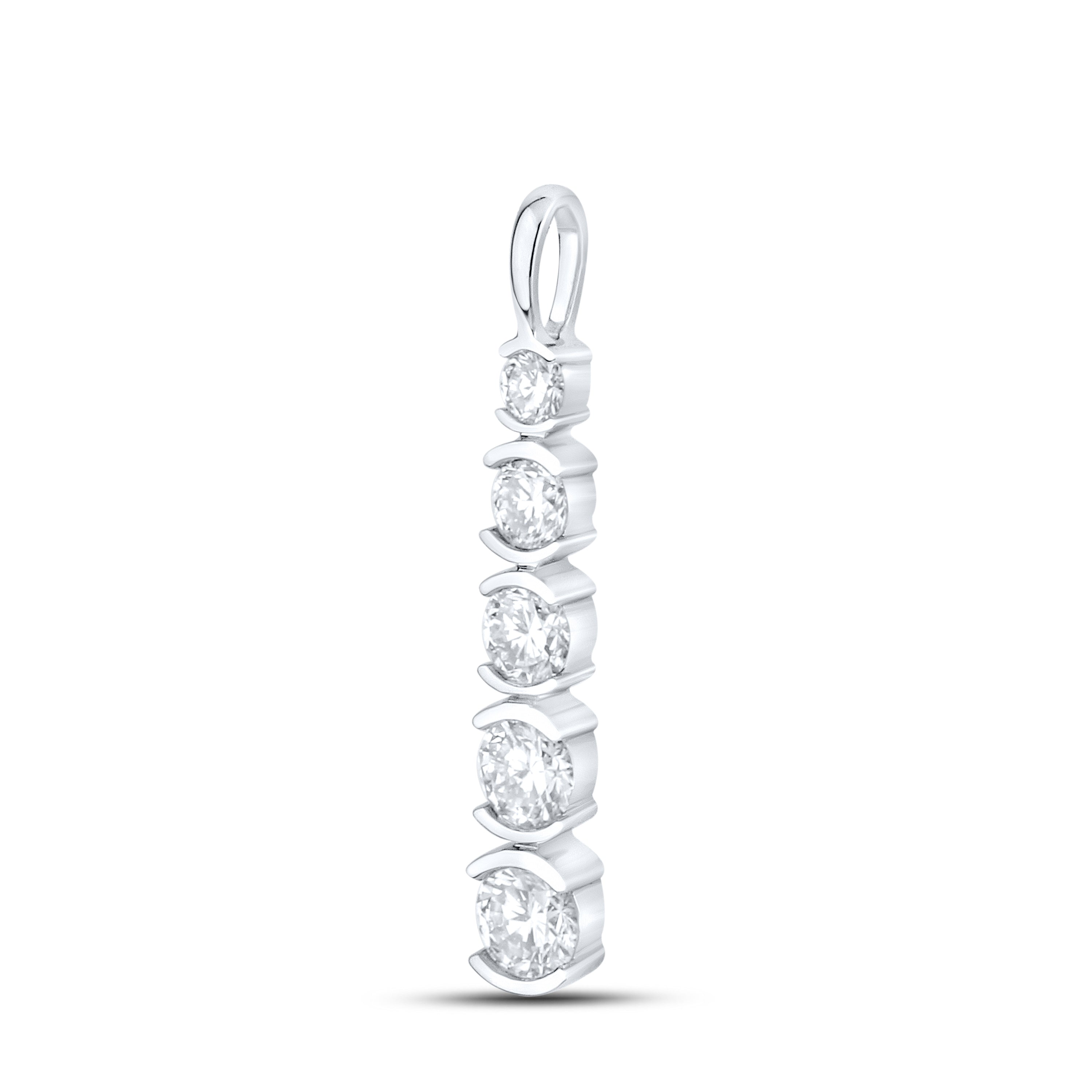 14kt White Gold 0.54 CTW Diamond Pendant