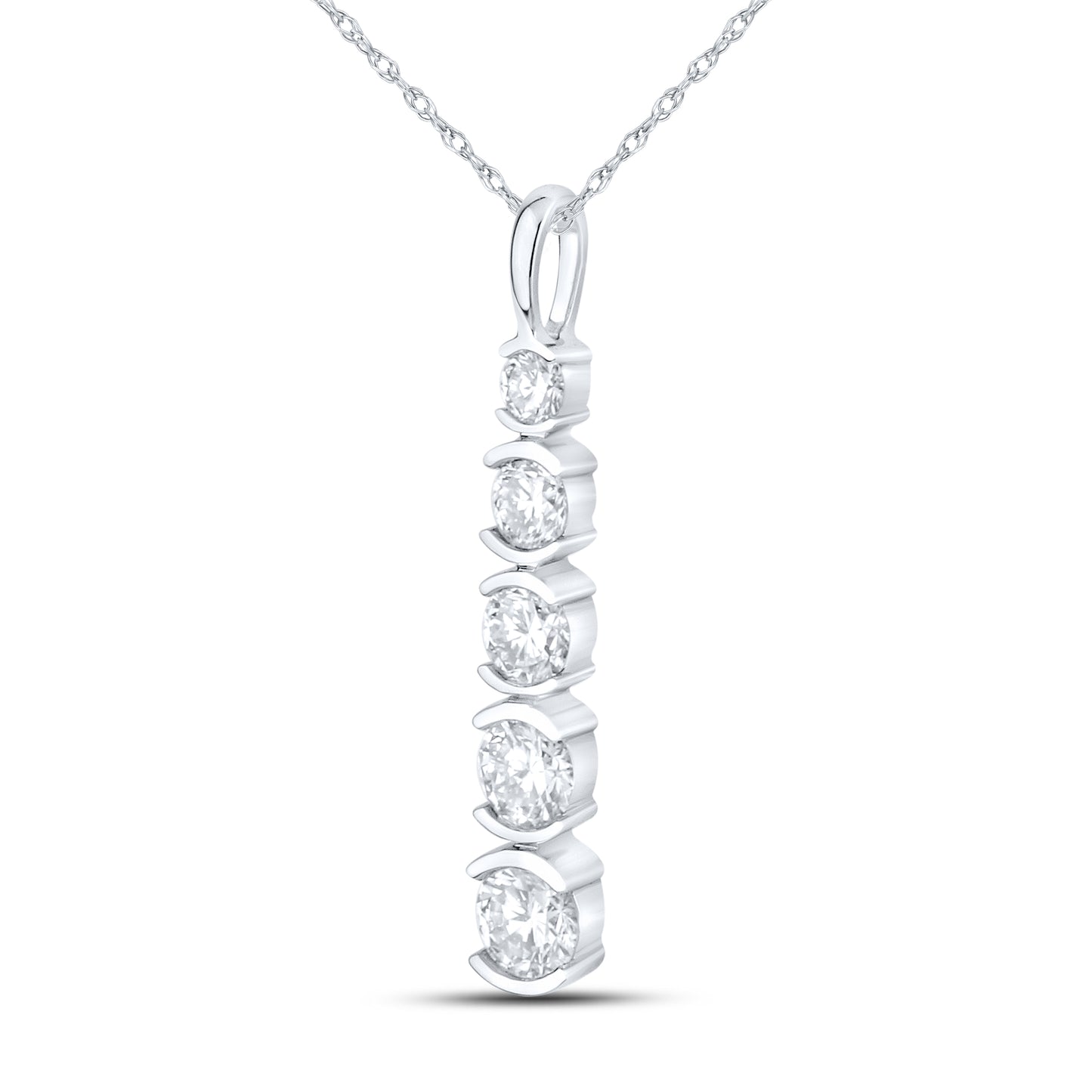 14kt White Gold 0.54 CTW Diamond Pendant