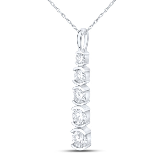 14kt White Gold 0.54 CTW Diamond Pendant