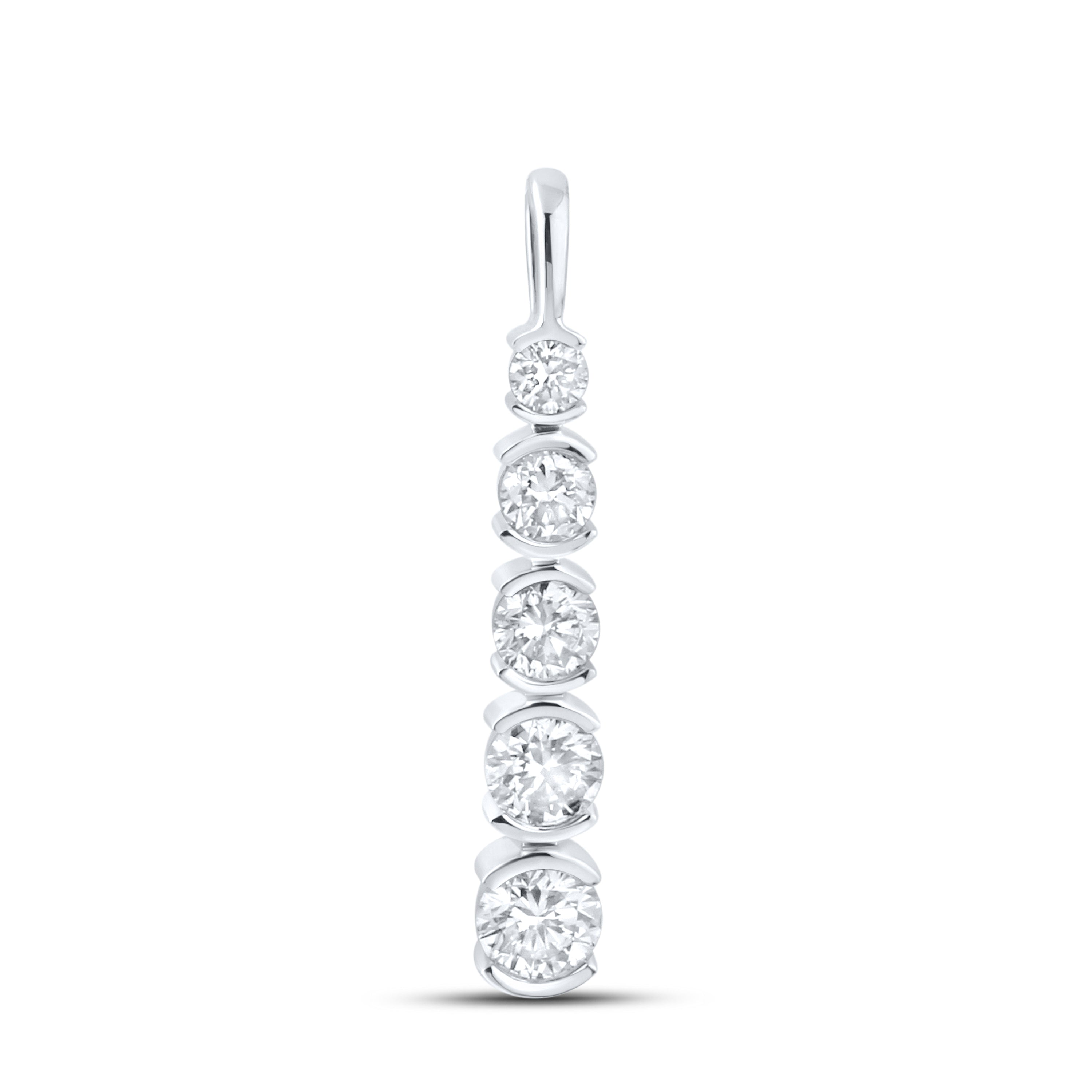 14kt White Gold 0.54 CTW Diamond Pendant
