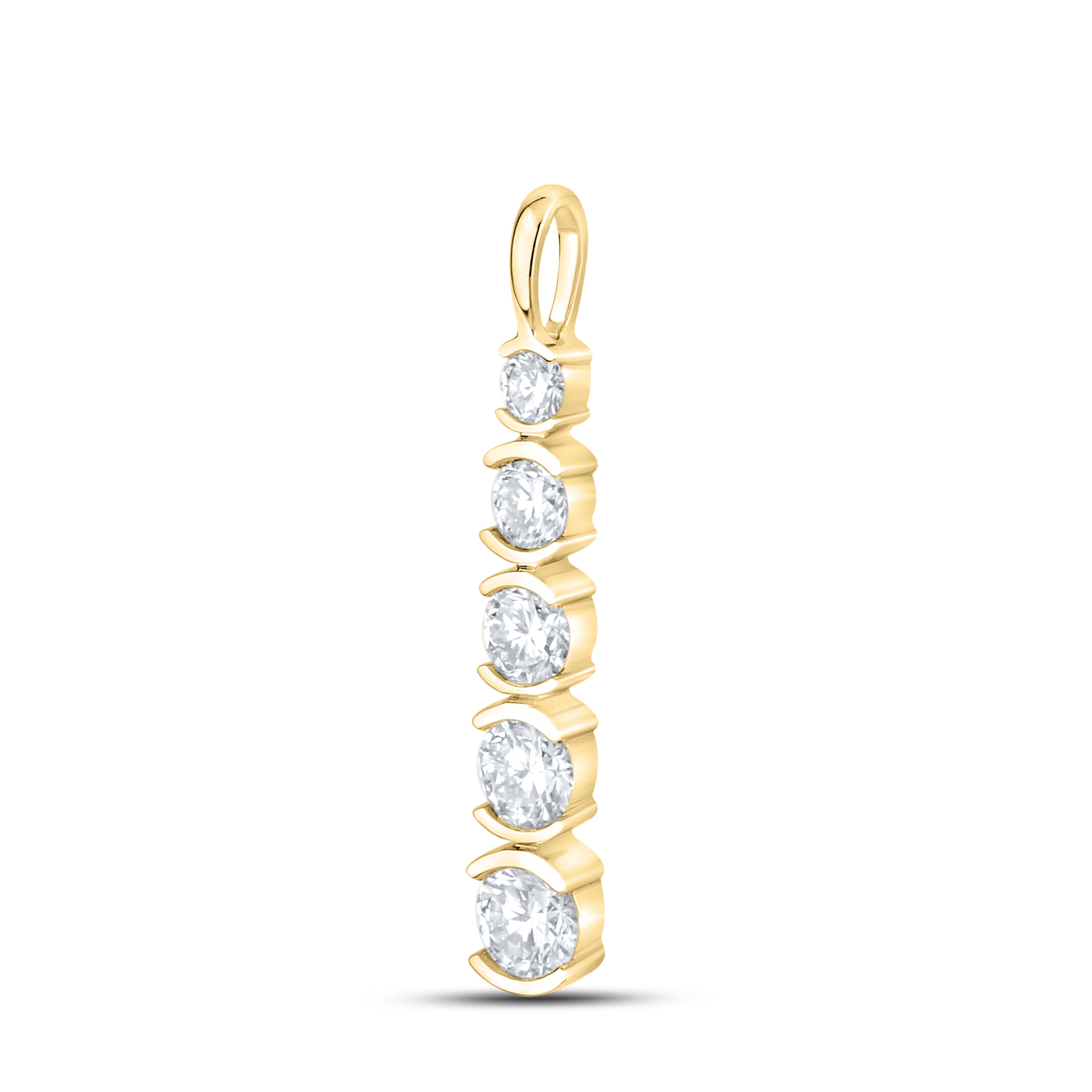 14kt Yellow Gold 0.53 CTW Lab Diamond Pendant