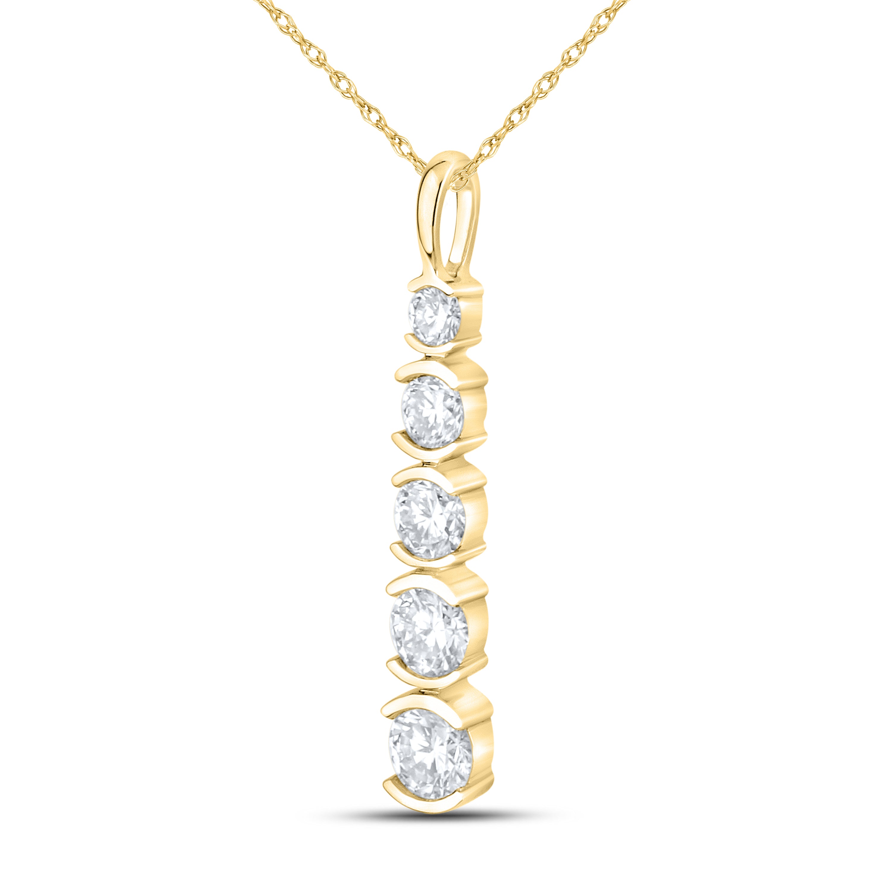 14kt Yellow Gold 0.53 CTW Lab Diamond Pendant