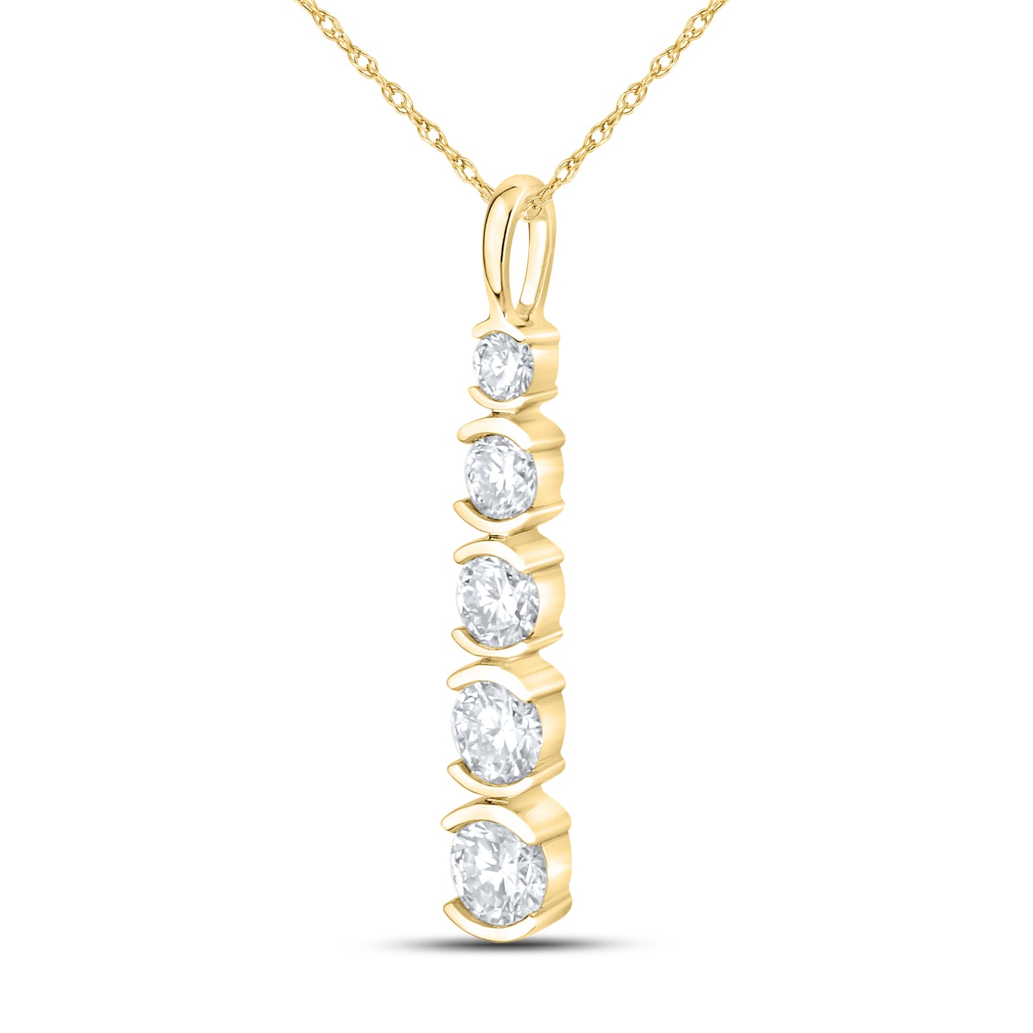 14kt Yellow Gold 0.53 CTW Lab Diamond Pendant
