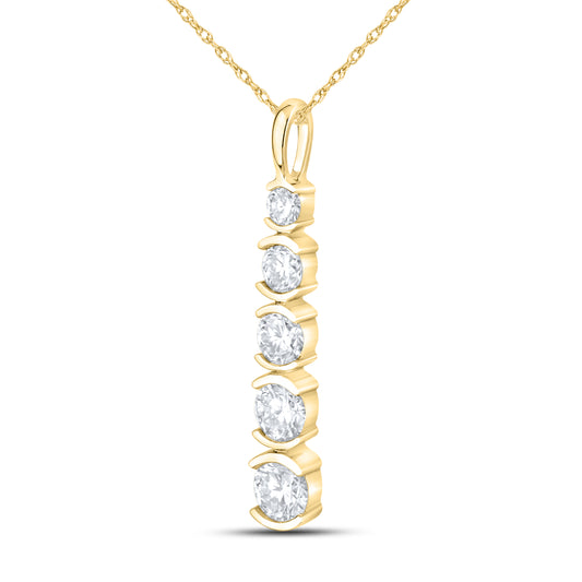 14kt Yellow Gold 0.53 CTW Lab Diamond Pendant