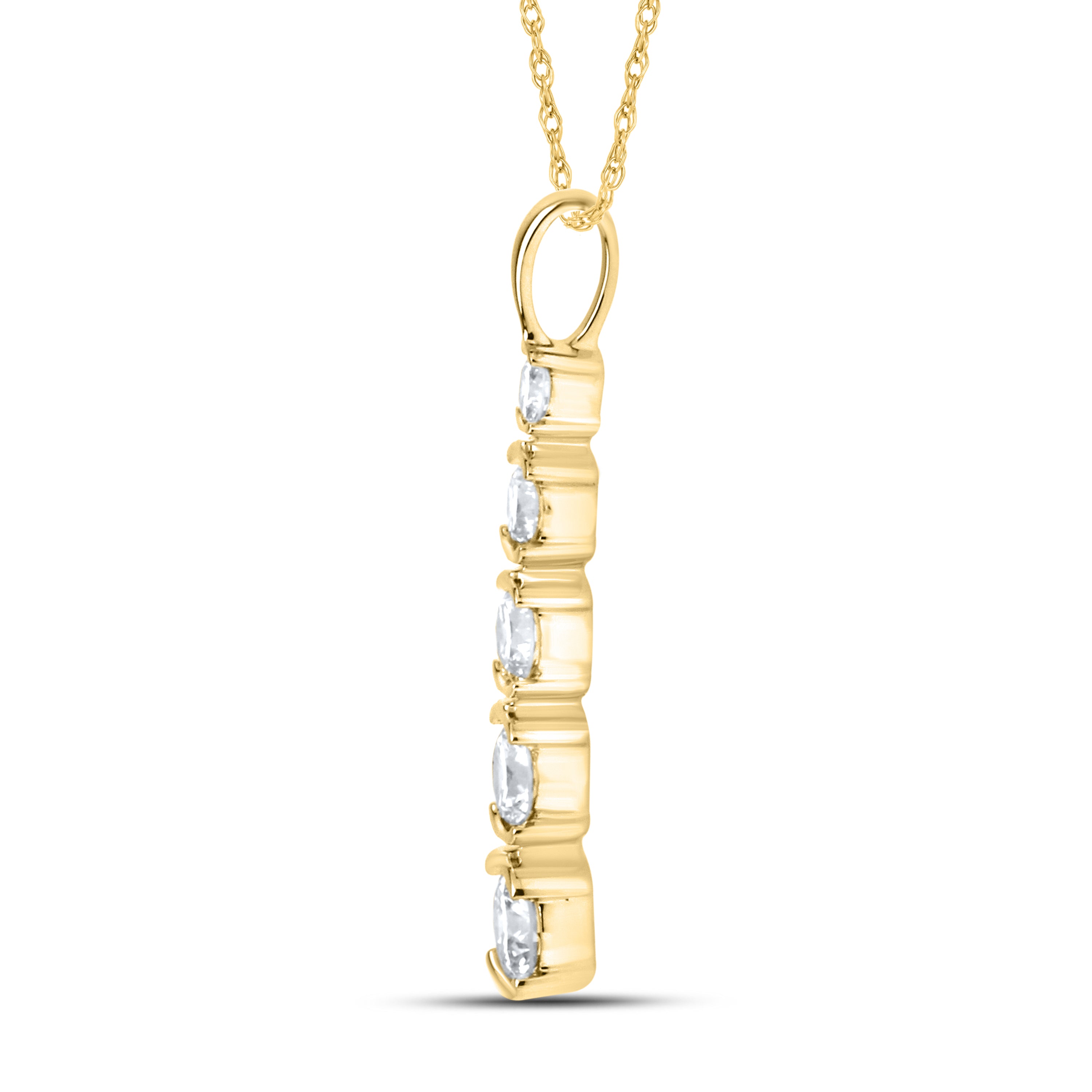 14kt Yellow Gold 0.53 CTW Lab Diamond Pendant