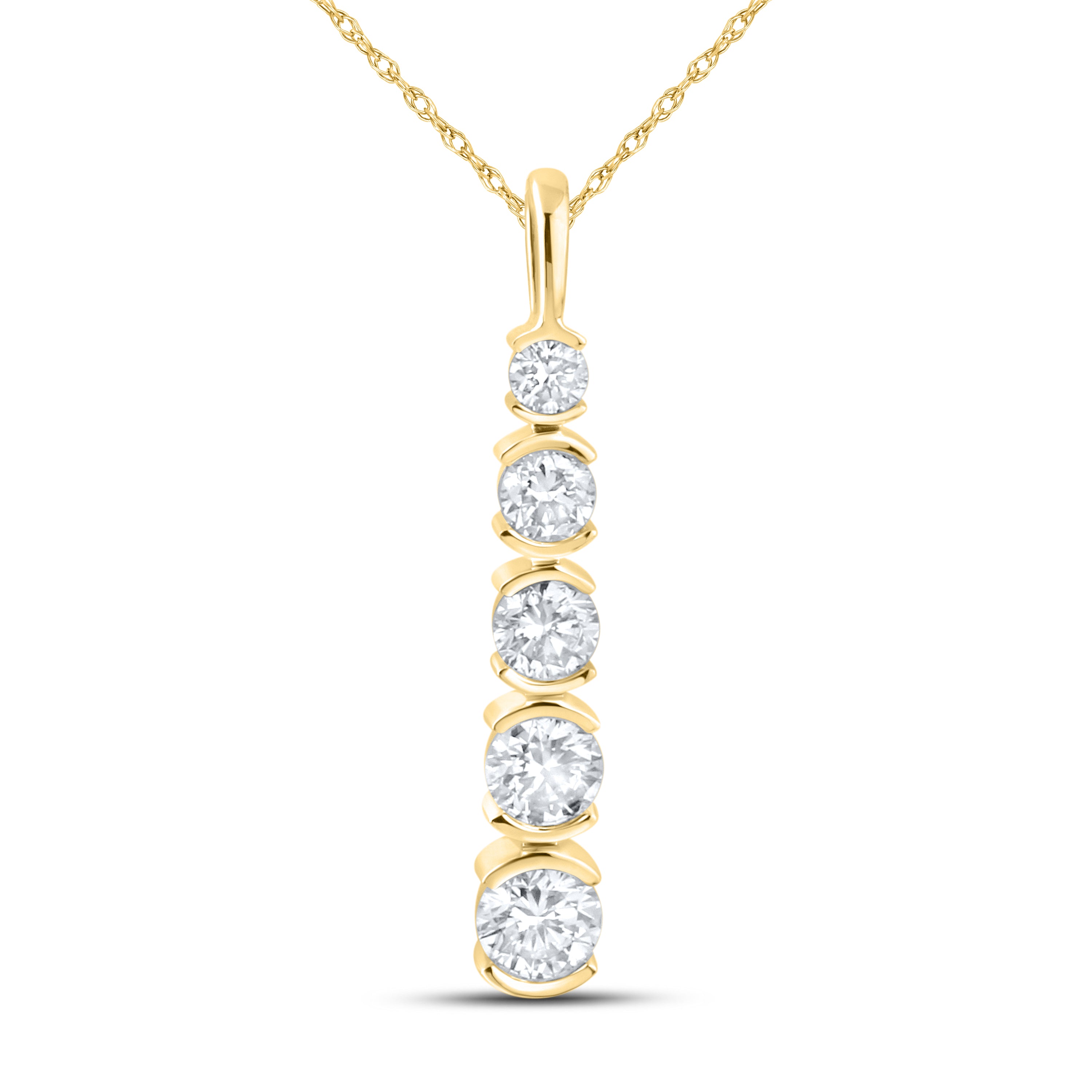 14kt Yellow Gold 0.53 CTW Lab Diamond Pendant