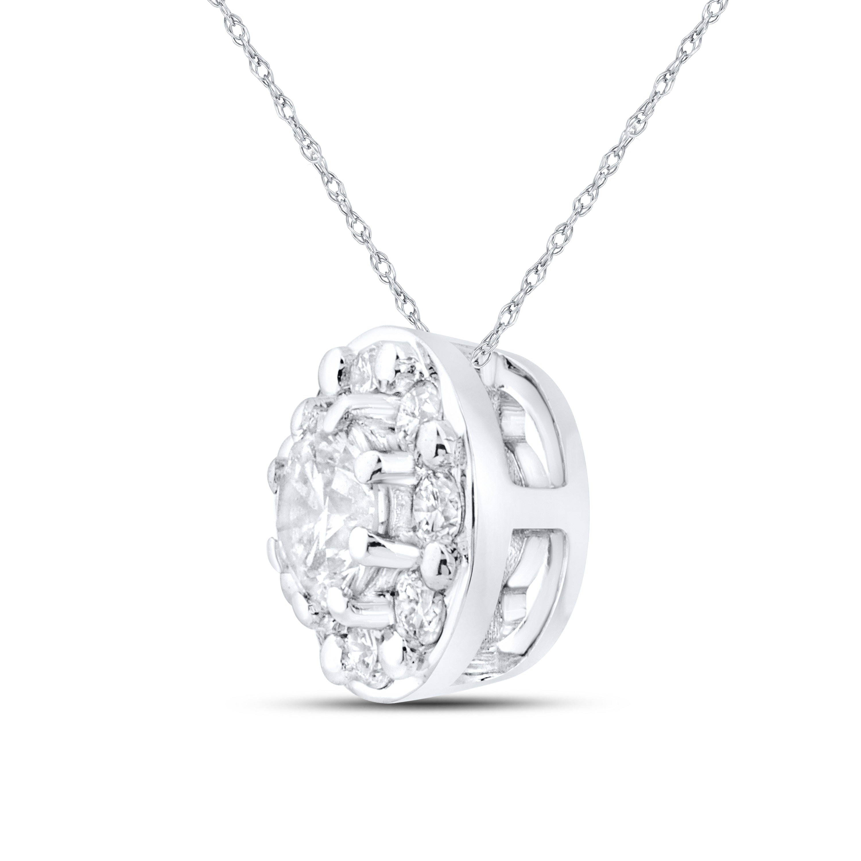 14kt White Gold 0.26 CTW Lab Diamond  Pendant