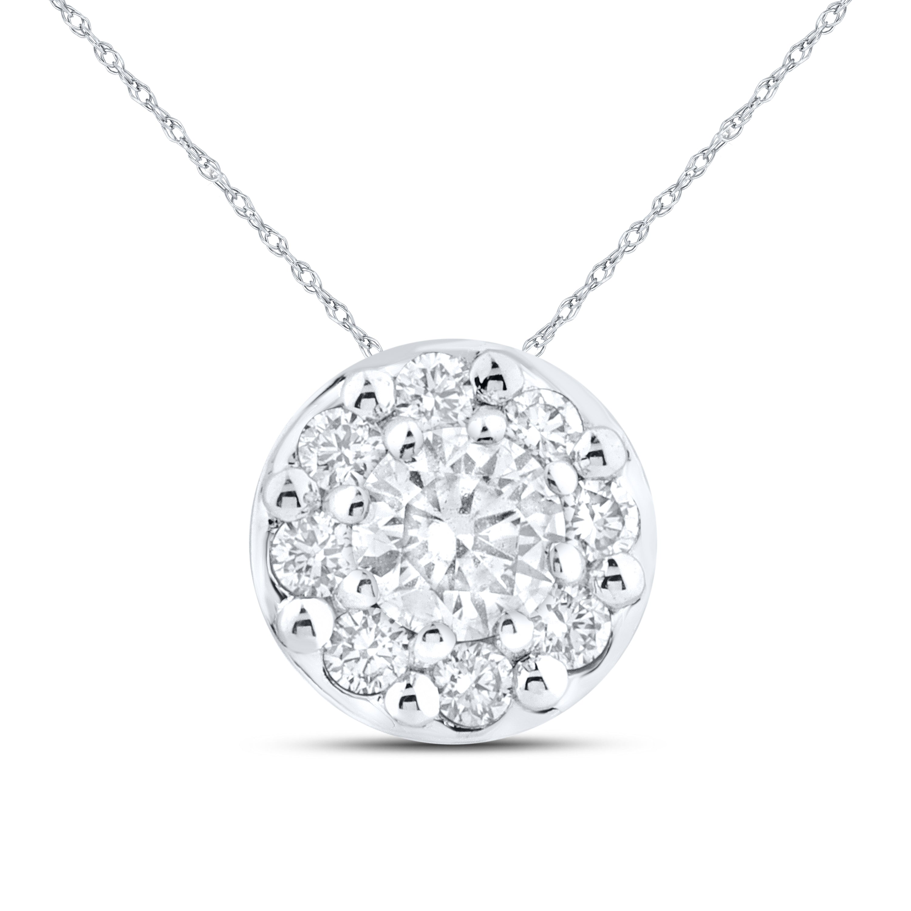 14kt White Gold 0.26 CTW Lab Diamond  Pendant