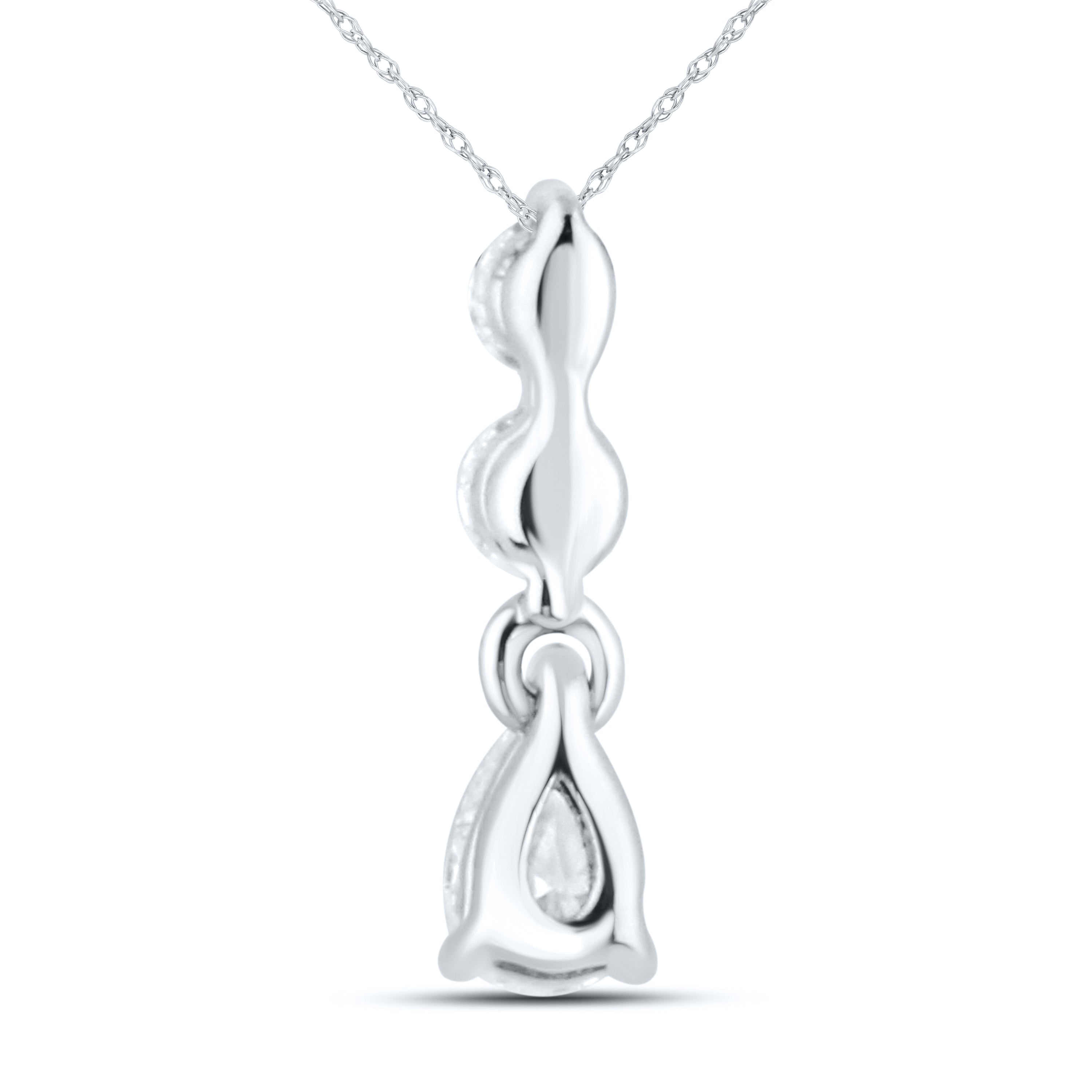 14kt White Gold 0.13 CTW Lab Diamond Pendant