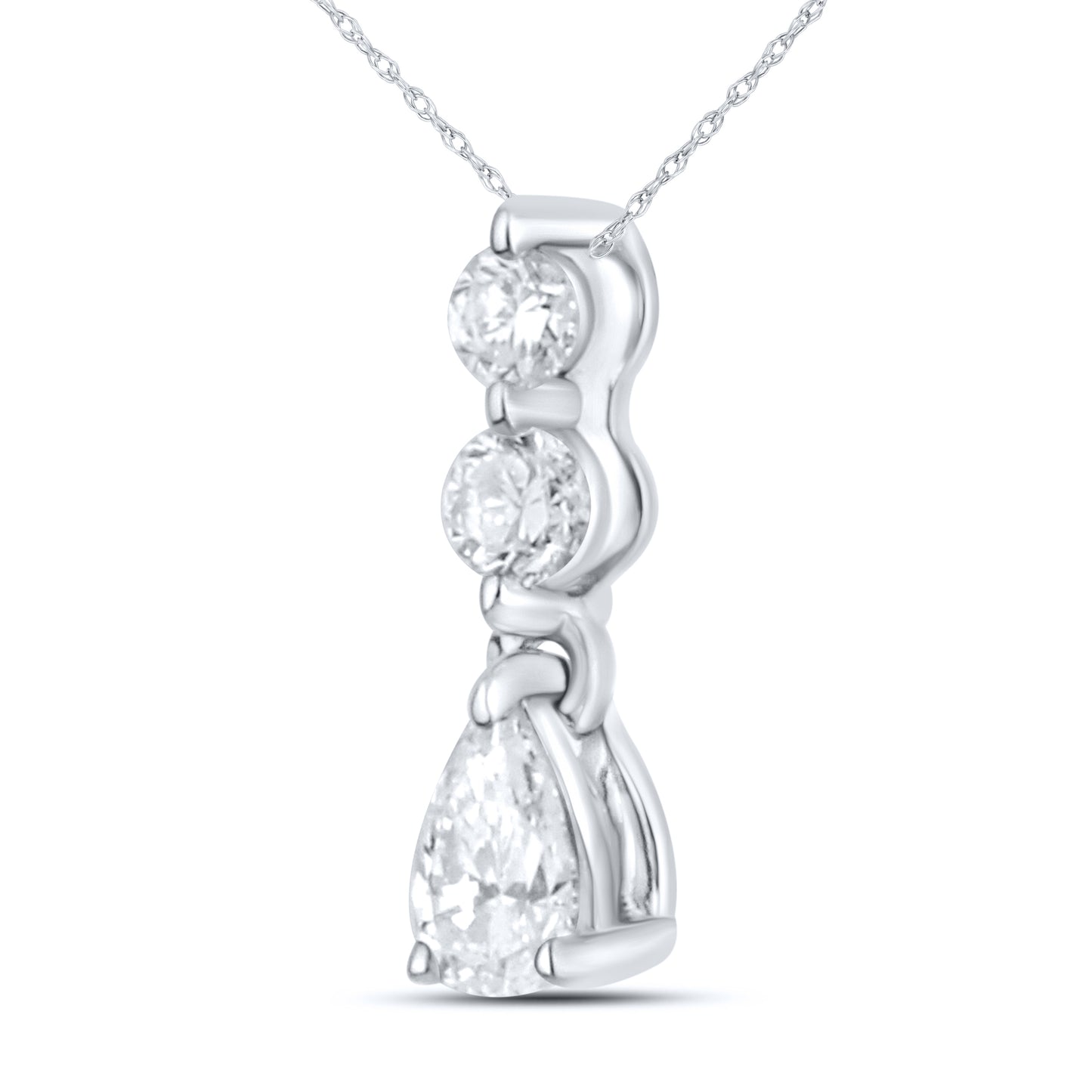 14kt White Gold 0.13 CTW Lab Diamond Pendant
