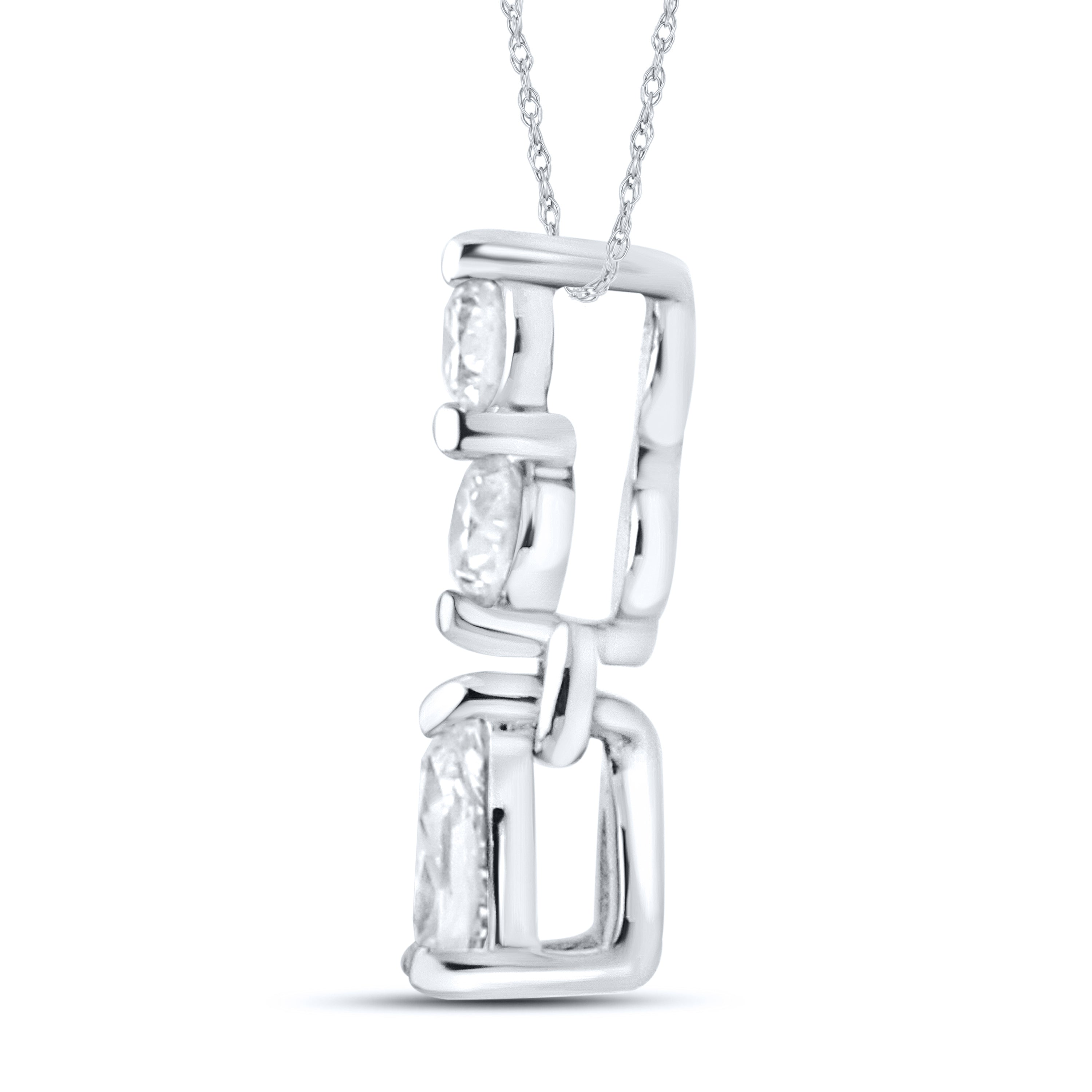 14kt White Gold 0.13 CTW Lab Diamond Pendant