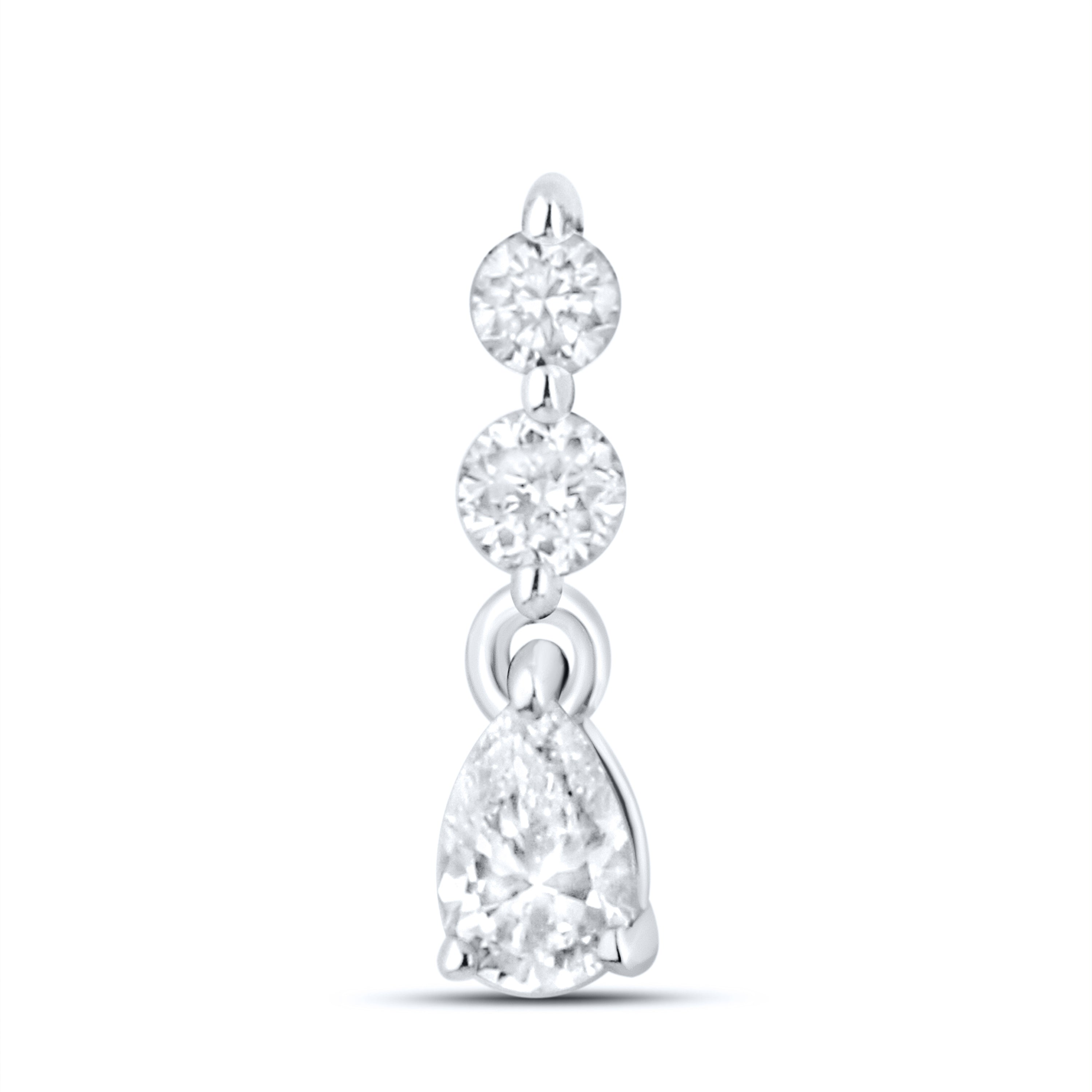 14kt White Gold 0.13 CTW Lab Diamond Pendant