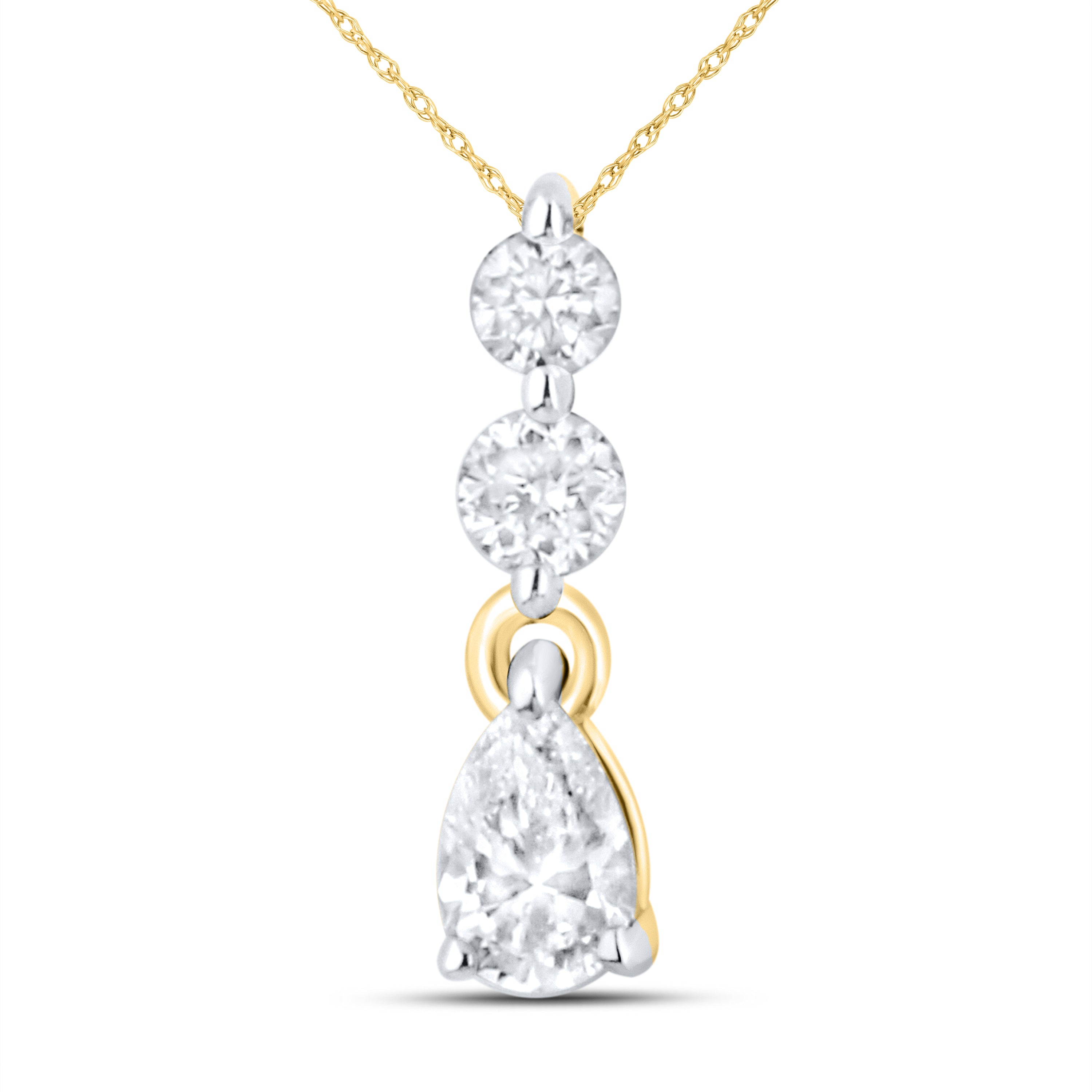 14kt Yellow Gold 0.13 CTW Diamond Pendant