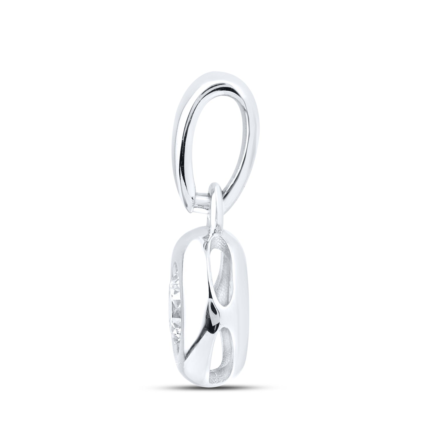 14kt White Gold 0.30 CTW Lab Diamond Solitaire Pendant