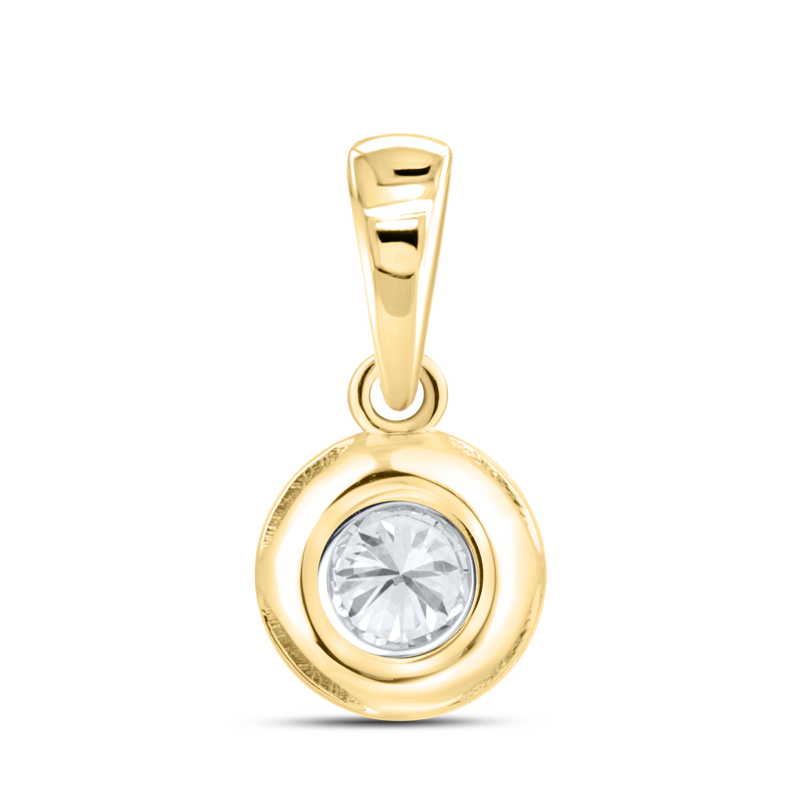 14kt Yellow Gold 0.30 CTW Lab Diamond Solitaire Pendant