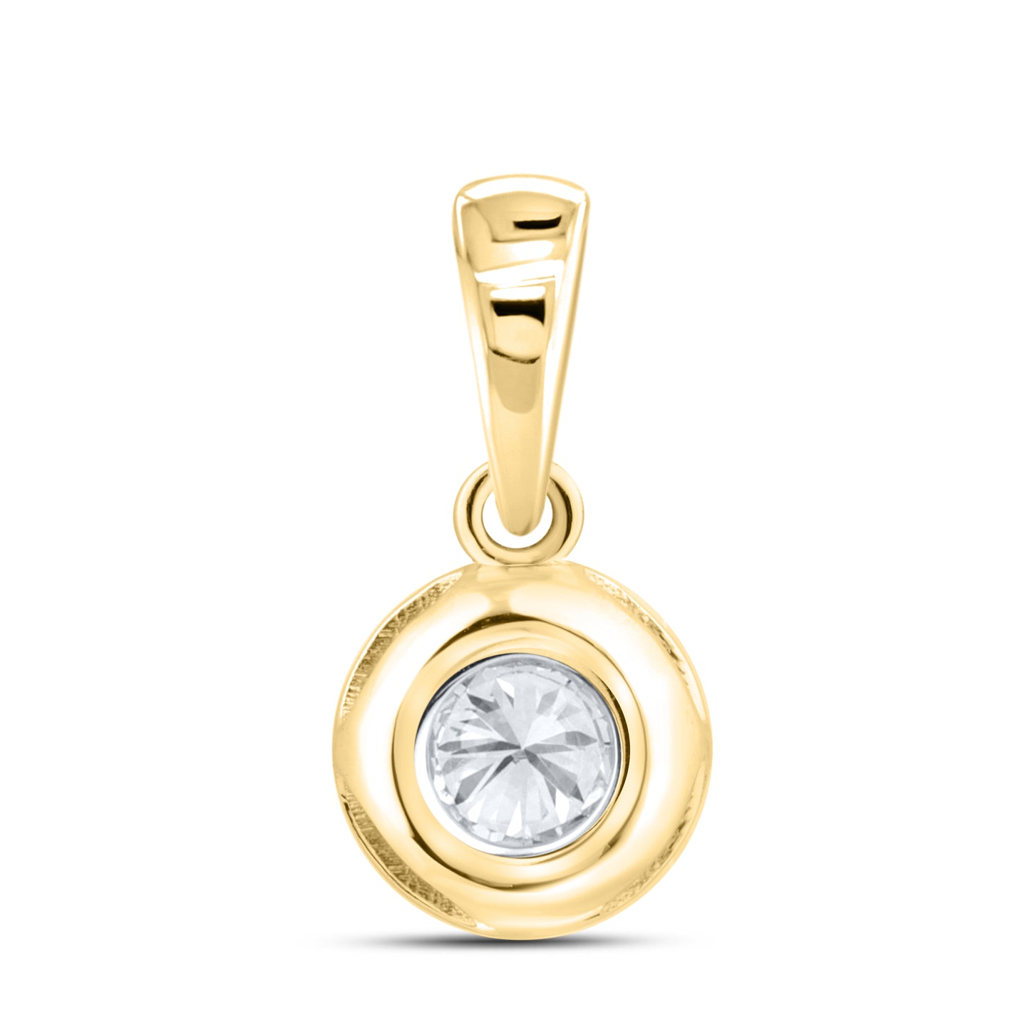 14kt Yellow Gold 0.30 CTW Lab Diamond Solitaire Pendant