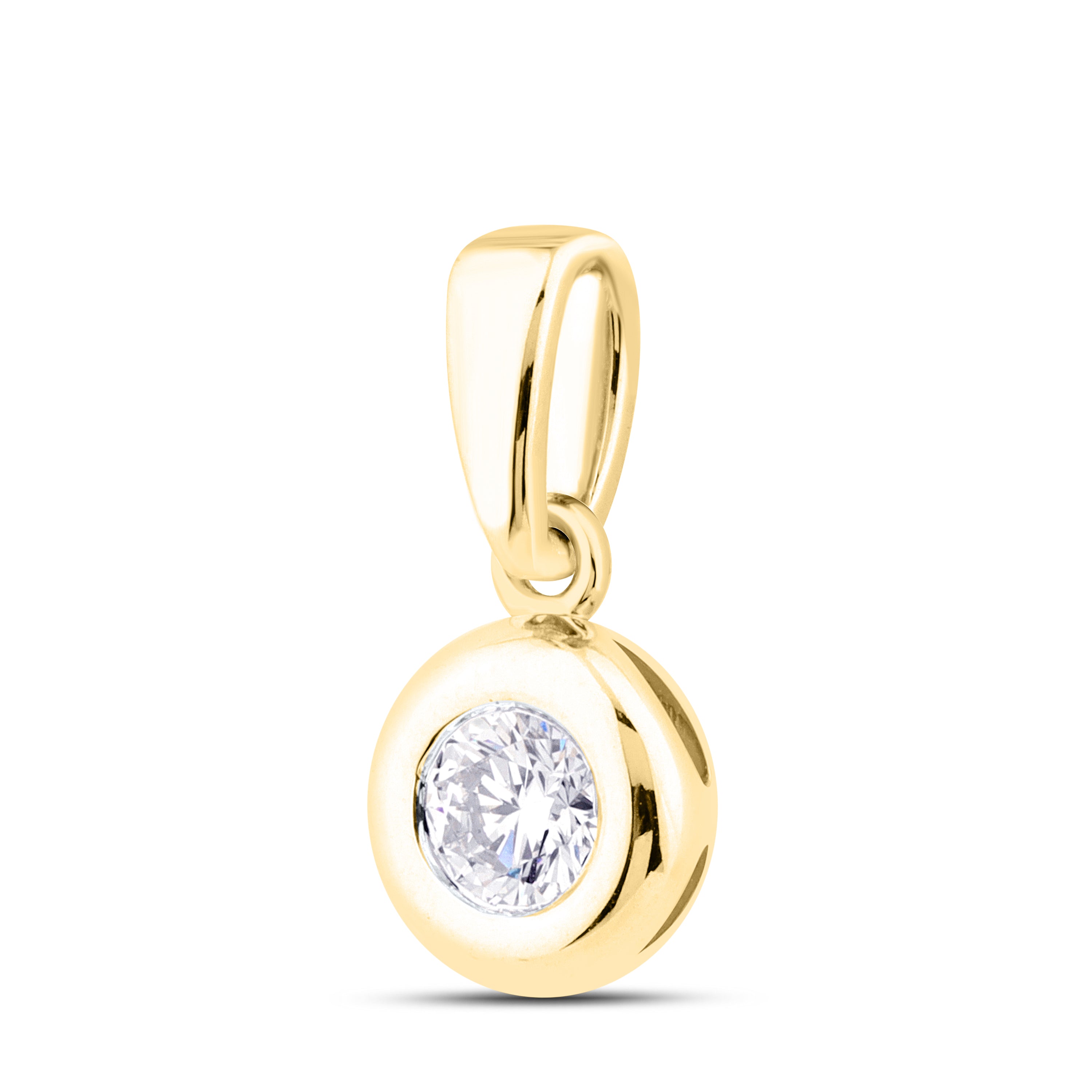 14kt Yellow Gold 0.30 CTW Lab Diamond Solitaire Pendant