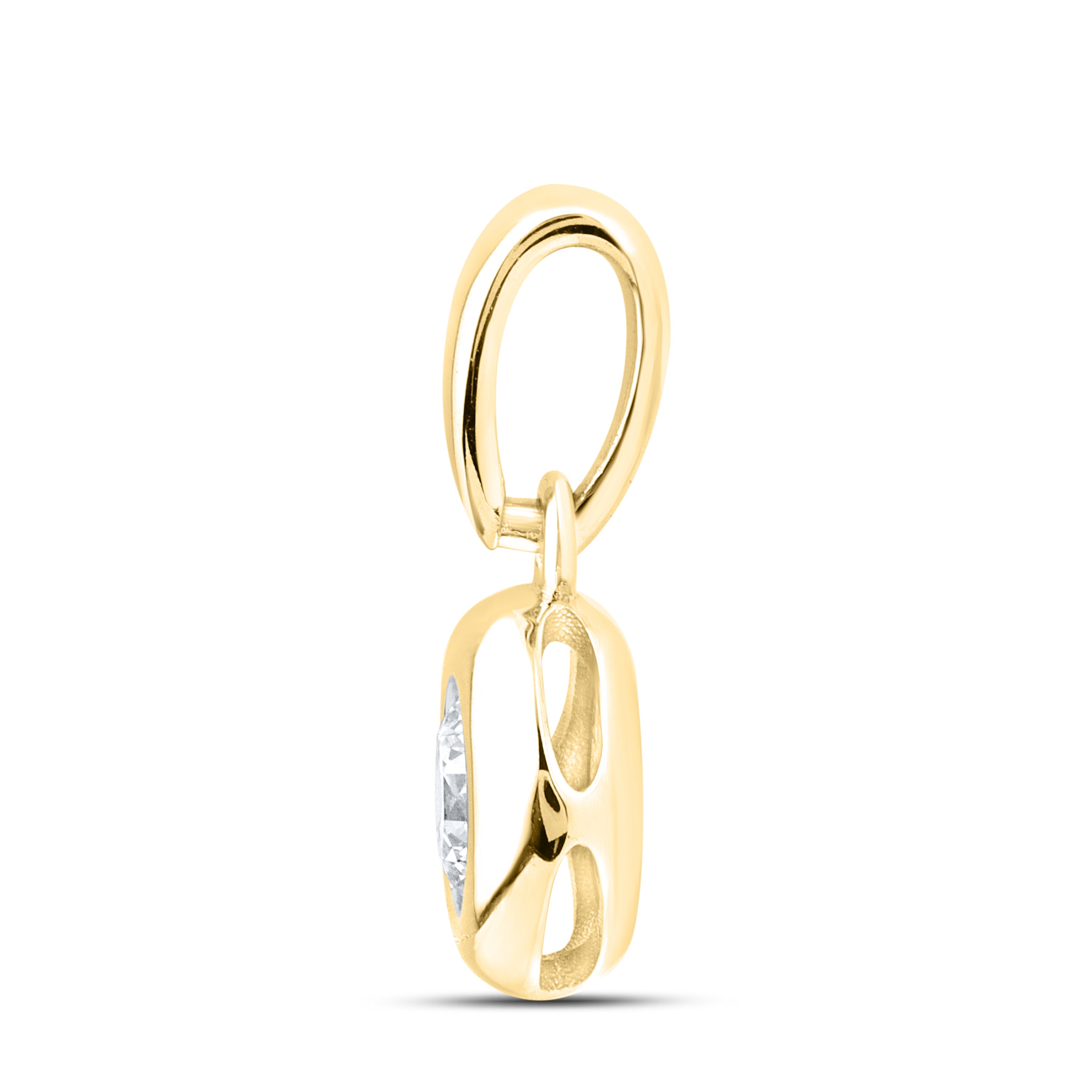 14kt Yellow Gold 0.30 CTW Lab Diamond Solitaire Pendant