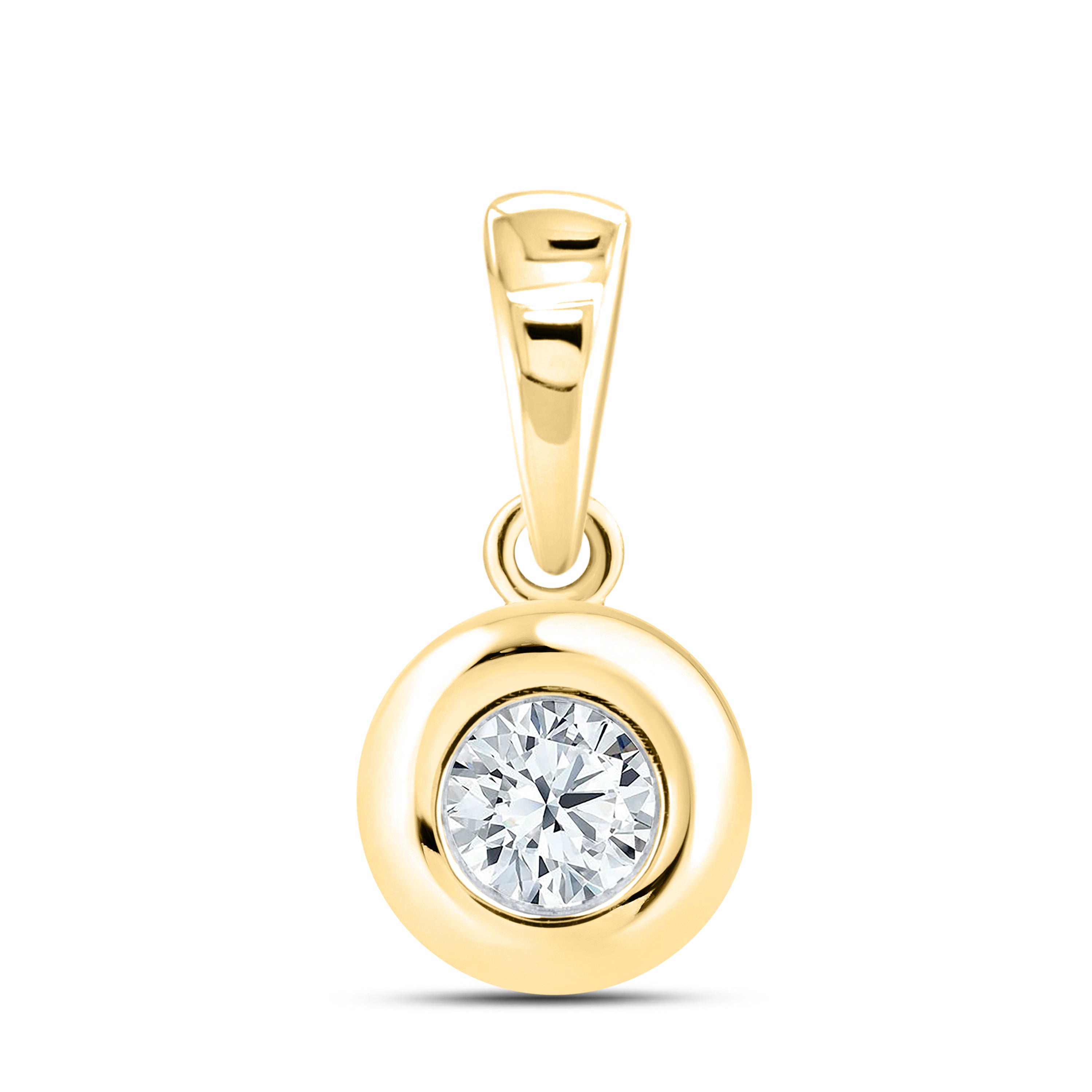 14kt Yellow Gold 0.30 CTW Lab Diamond Solitaire Pendant