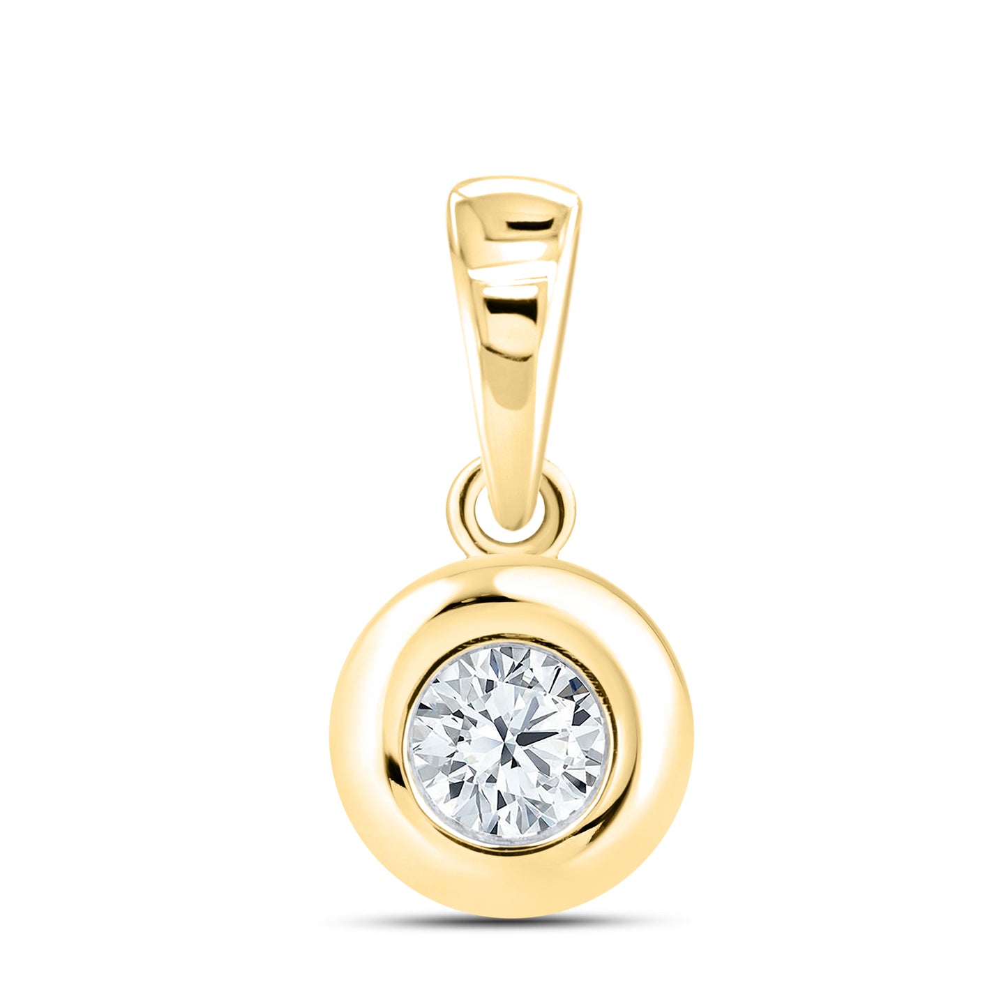 14kt Yellow Gold 0.30 CTW Lab Diamond Solitaire Pendant