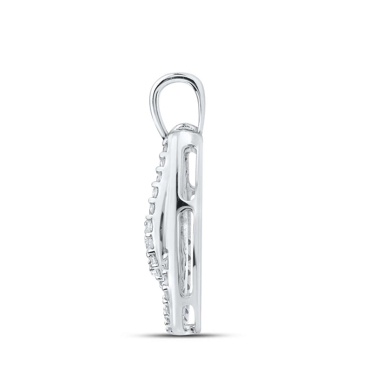 14kt White Gold 0.32 CTW Lab Diamond  Pendant
