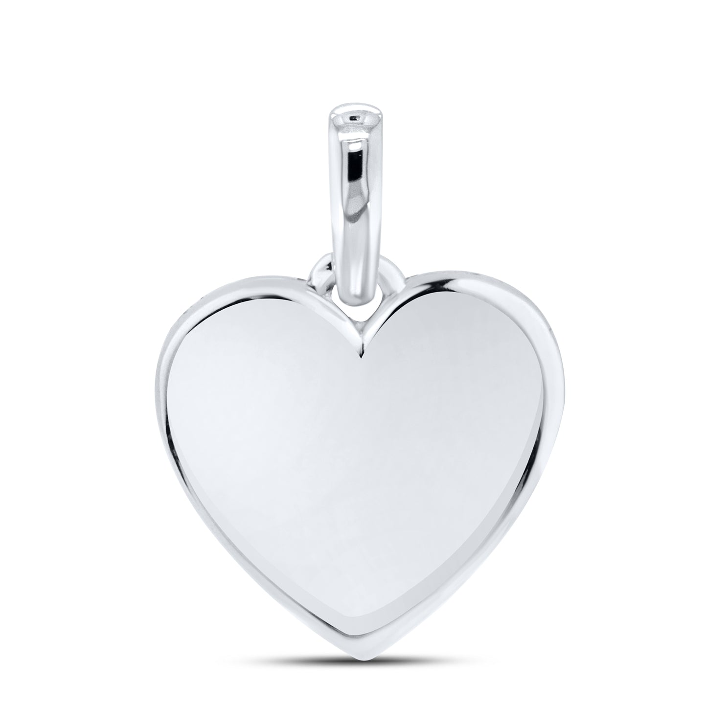 14KT WHITE GOLD LAB DIAMOND 0.33 CTW HEART NECKLACE