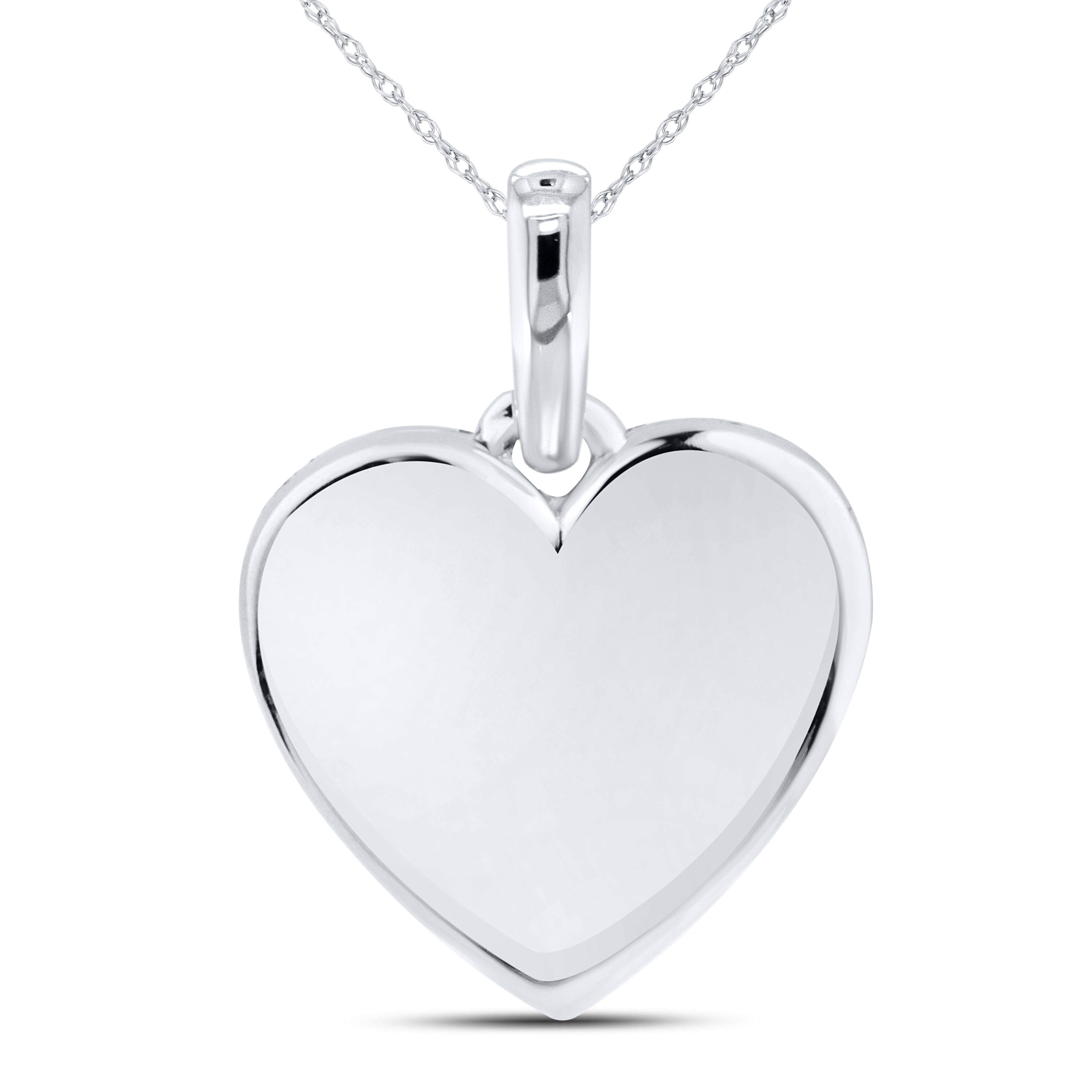 14KT WHITE GOLD LAB DIAMOND 0.33 CTW HEART NECKLACE