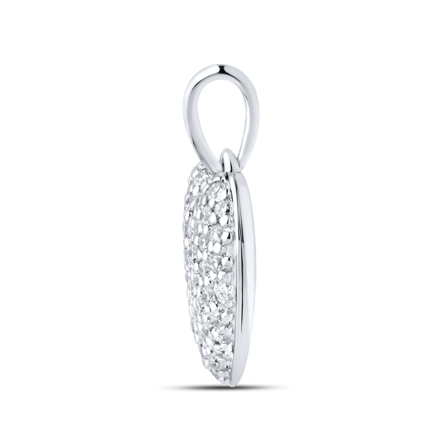 14KT WHITE GOLD LAB DIAMOND 0.33 CTW HEART NECKLACE