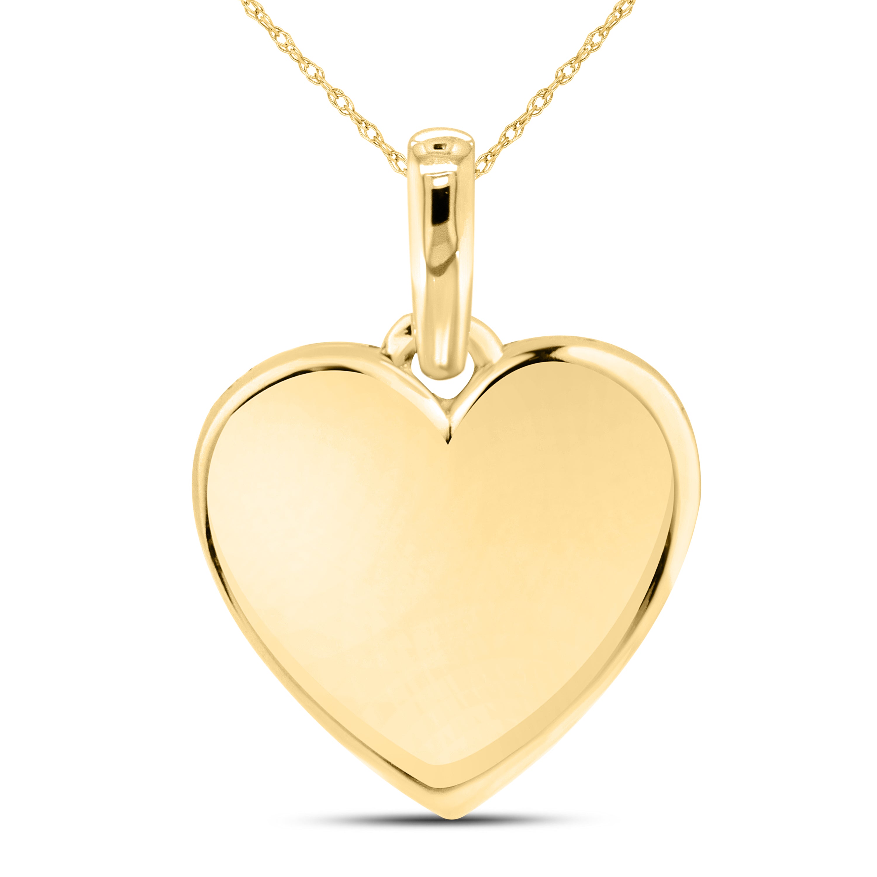 14KT YELLOW GOLD LAB DIAMOND 0.33 CTW HEART NECKLACE