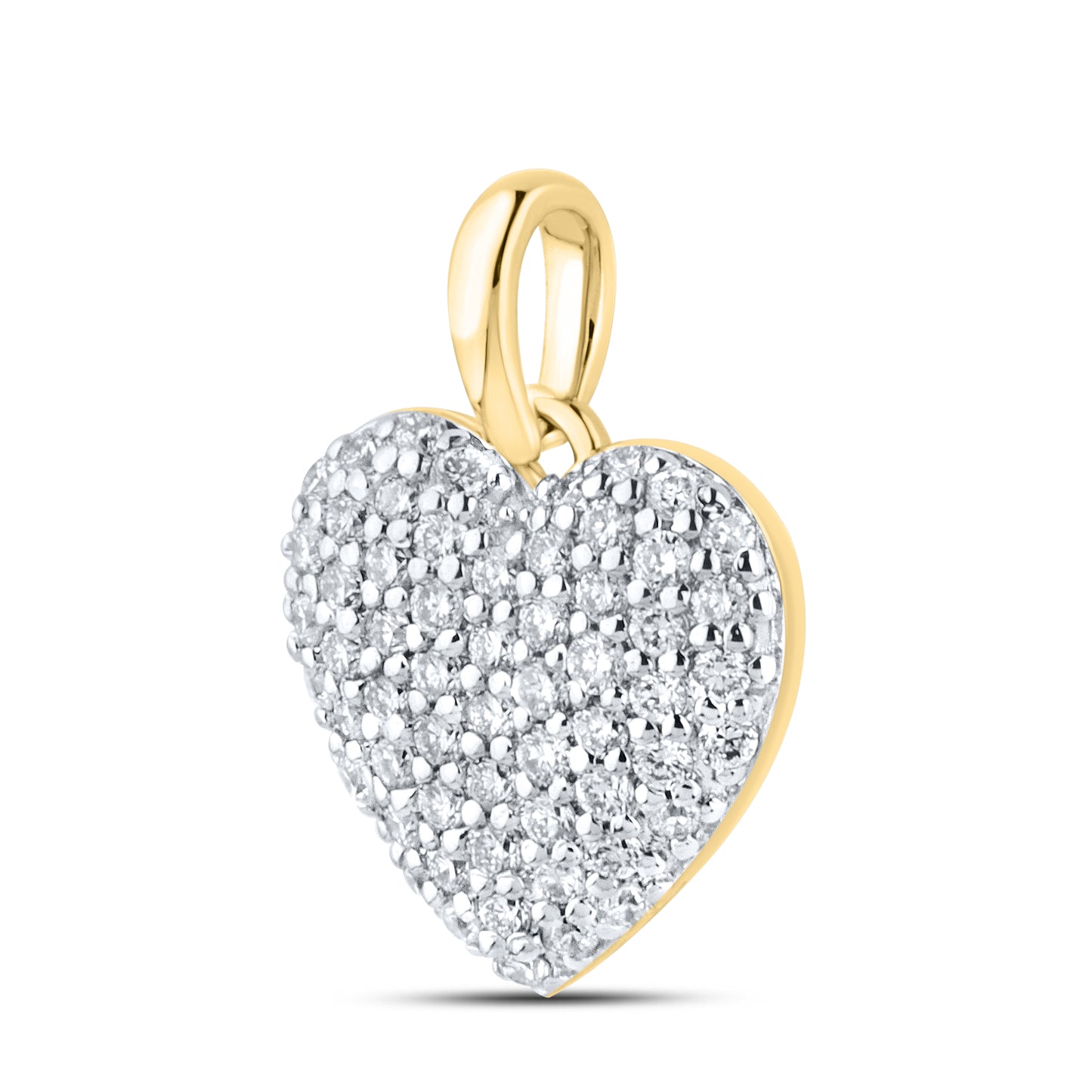 14KT YELLOW GOLD LAB DIAMOND 0.33 CTW HEART NECKLACE