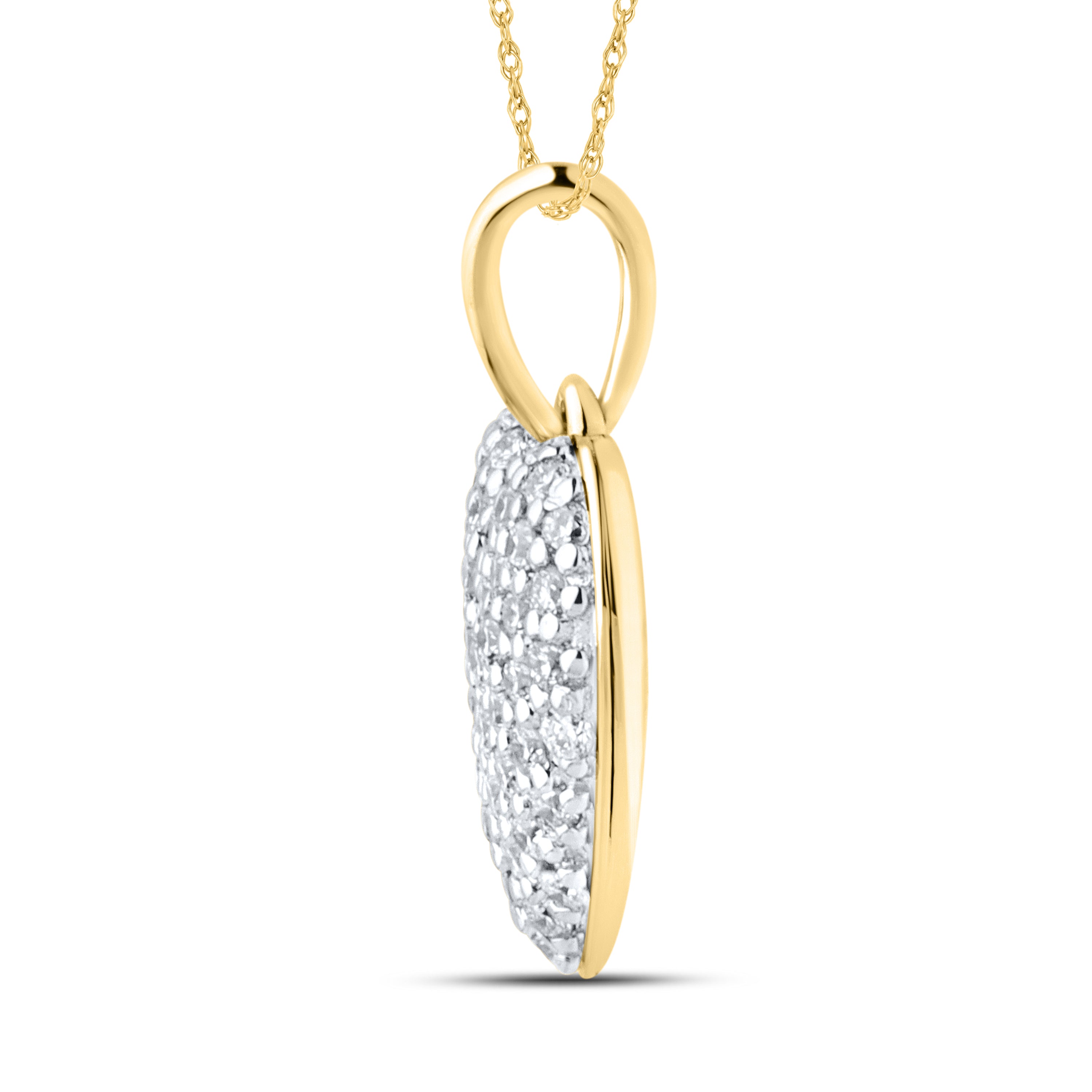 14KT YELLOW GOLD LAB DIAMOND 0.33 CTW HEART NECKLACE