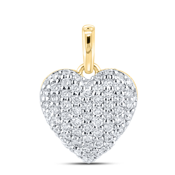 0.33 ctw lab diamond heart necklace
