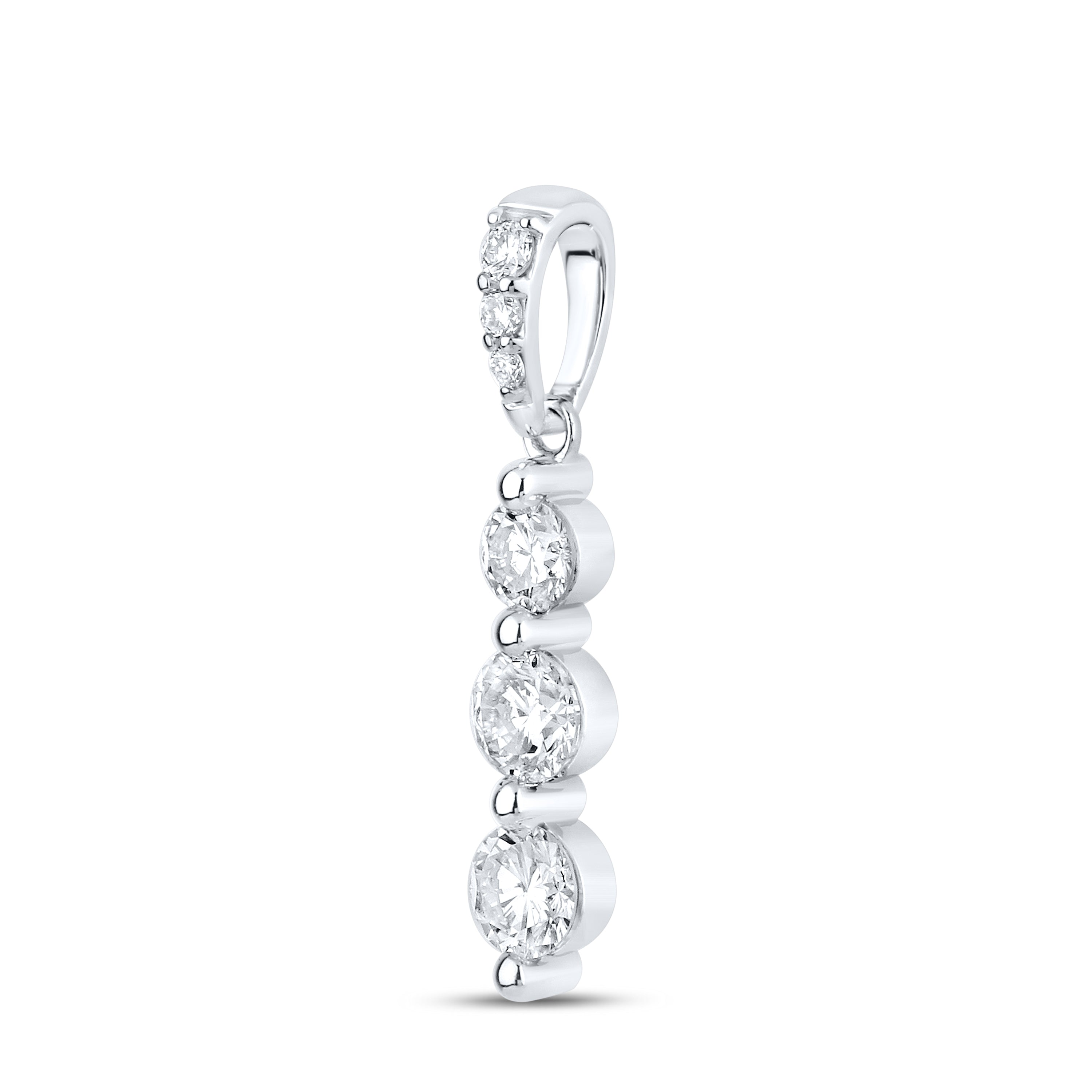 14kt White Gold 0.79 CTW Diamond Pendant
