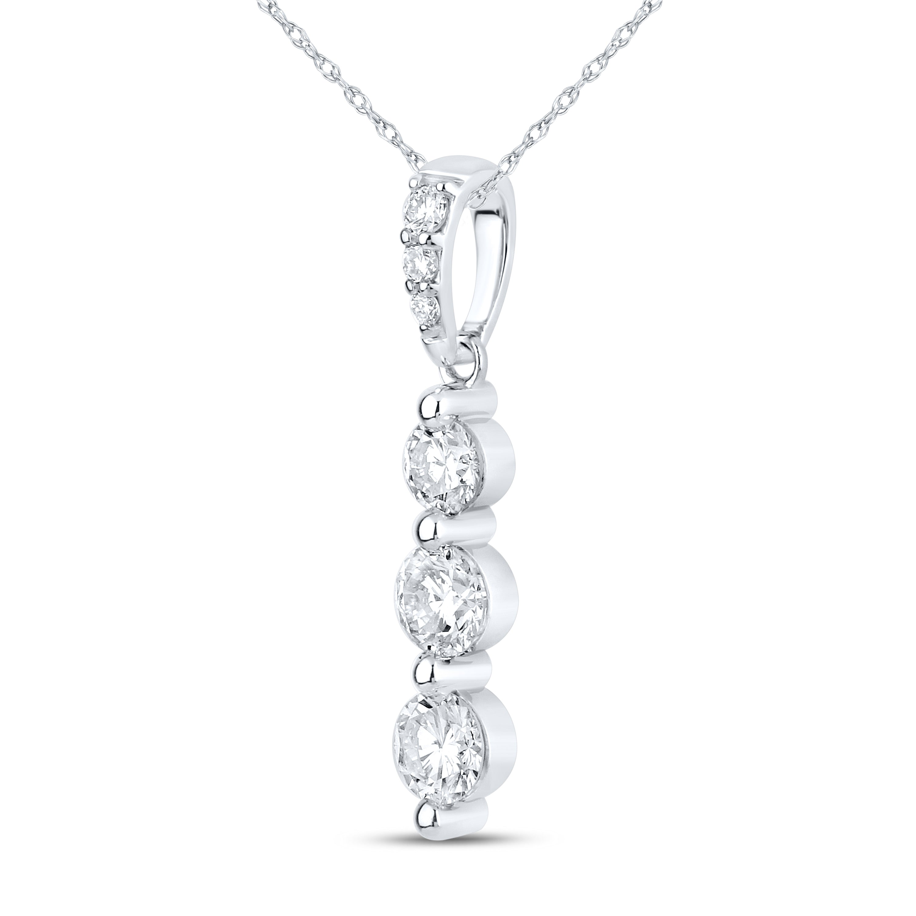 14kt White Gold 0.79 CTW Diamond Pendant